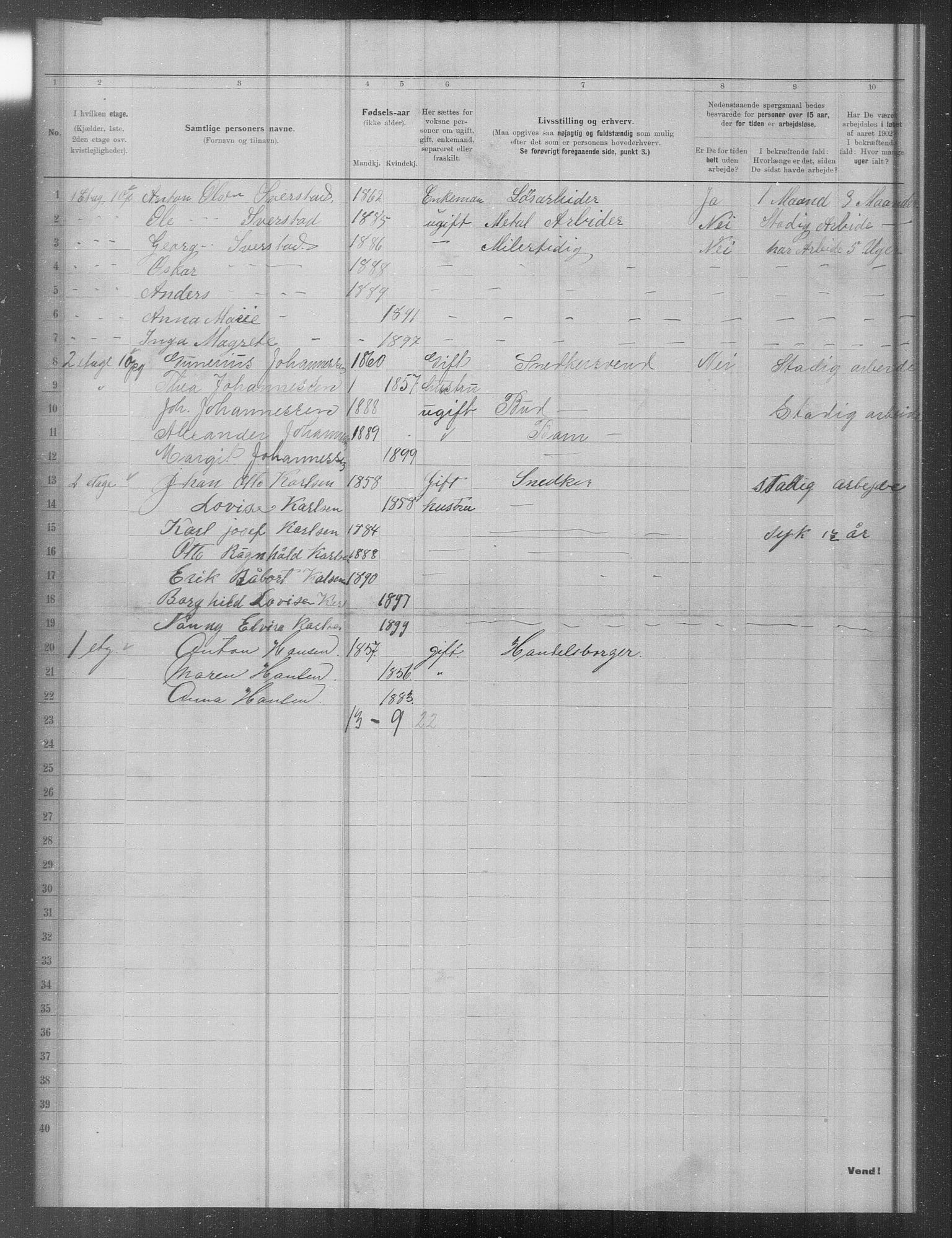 OBA, Municipal Census 1902 for Kristiania, 1902, p. 17539