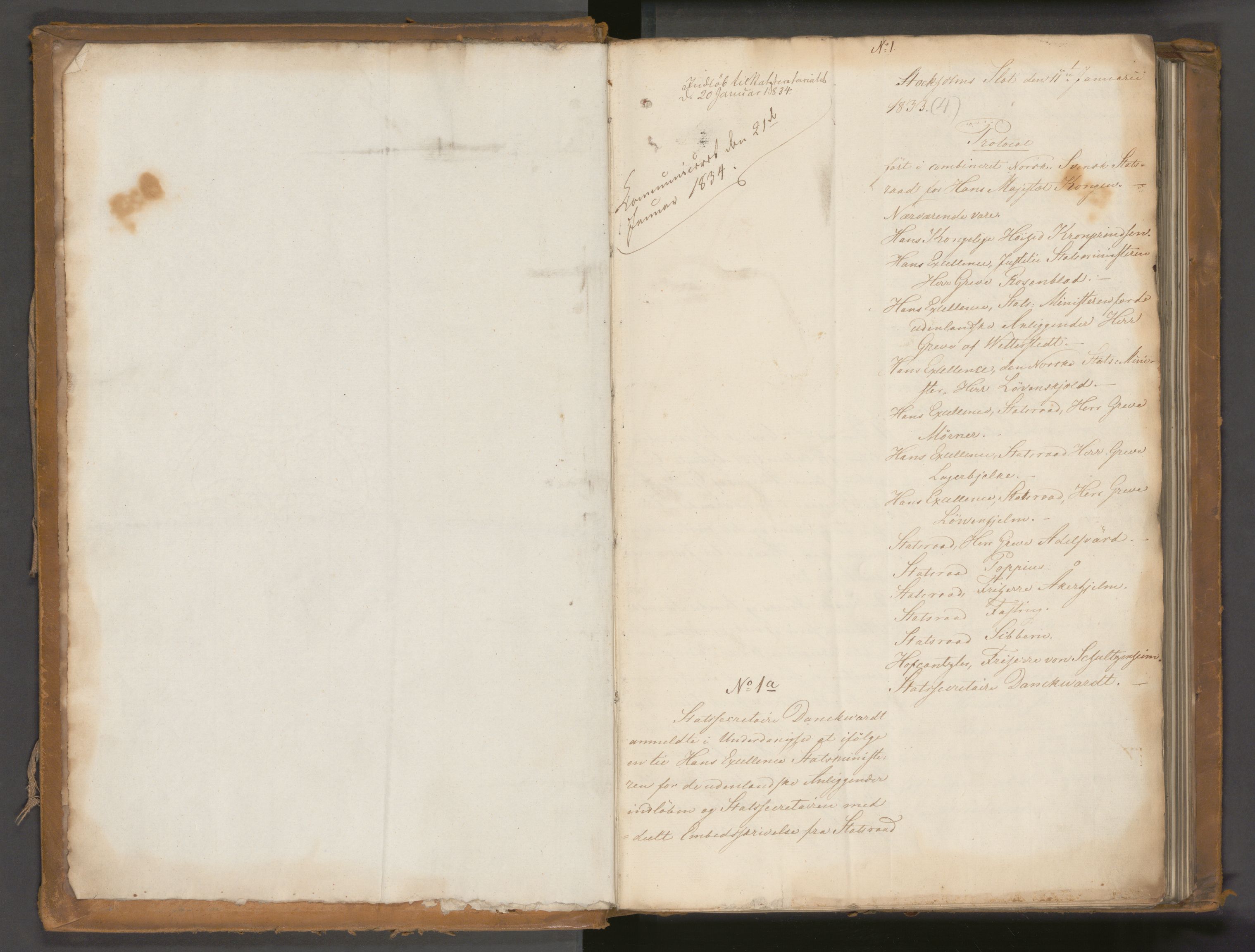 Statsrådssekretariatet, AV/RA-S-1001/A/Ab/L0038: Kgl. res. nr. 1-550, 1. halvår, 1834