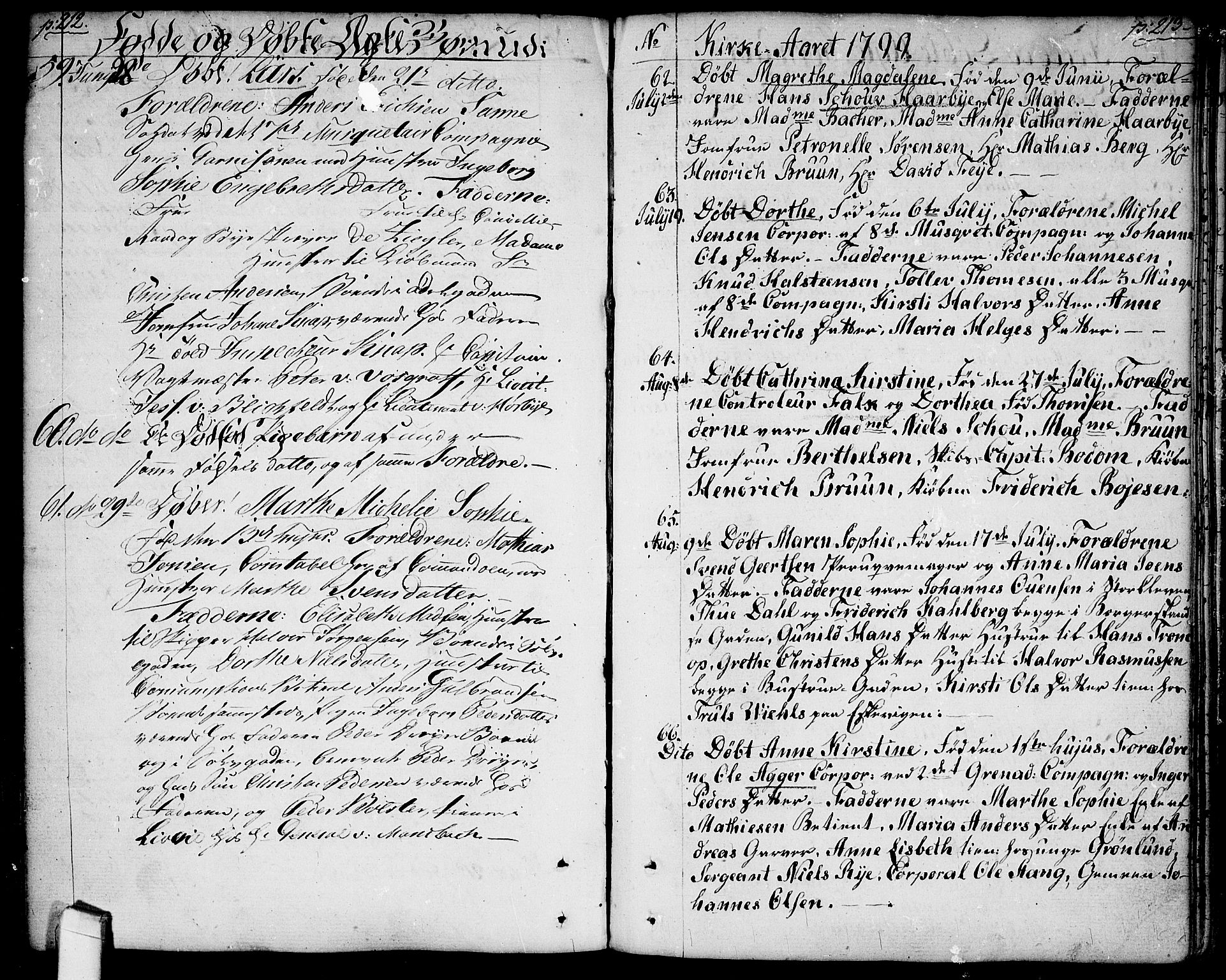 Halden prestekontor Kirkebøker, SAO/A-10909/F/Fa/L0002: Parish register (official) no. I 2, 1792-1812, p. 212-213