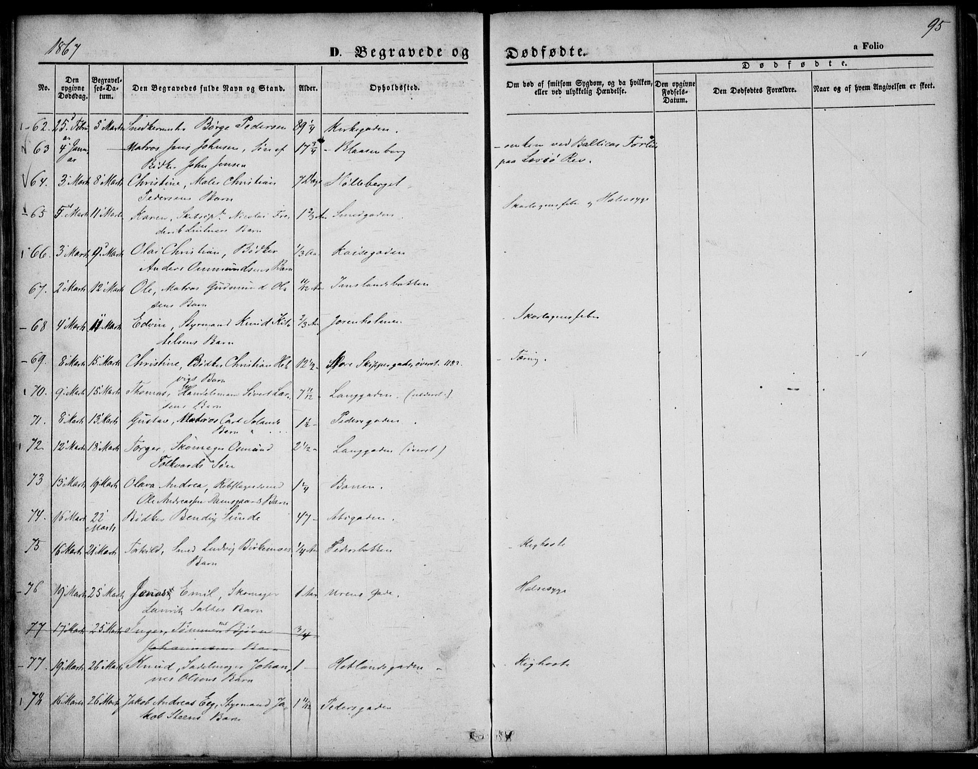 St. Petri sokneprestkontor, AV/SAST-A-101813/001/30/30BA/L0003: Parish register (official) no. A 3, 1861-1872, p. 95