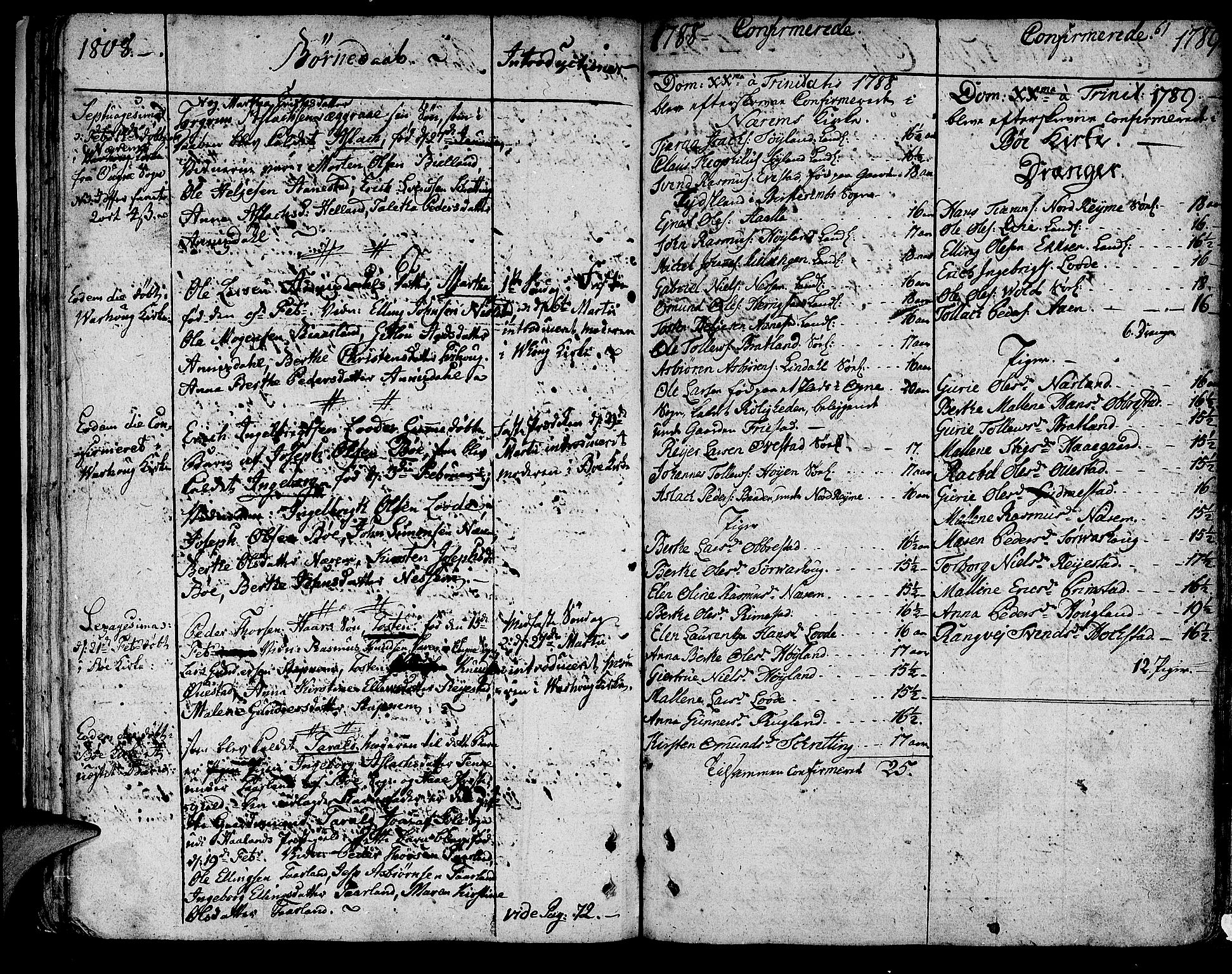 Hå sokneprestkontor, SAST/A-101801/001/30BA/L0001: Parish register (official) no. A 1, 1787-1812, p. 61