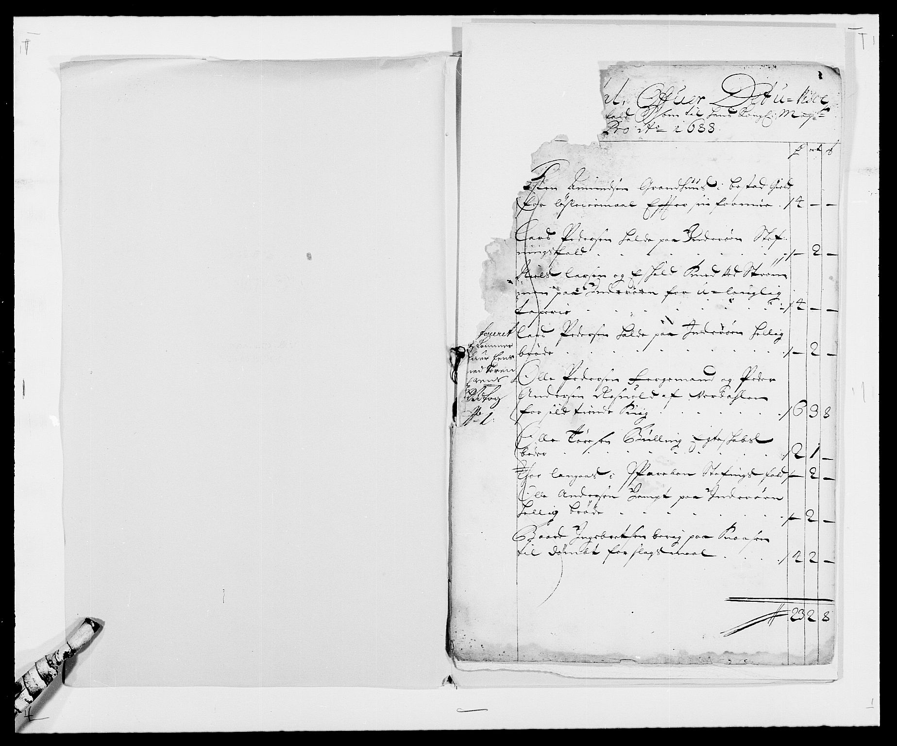 Rentekammeret inntil 1814, Reviderte regnskaper, Fogderegnskap, RA/EA-4092/R63/L4306: Fogderegnskap Inderøy, 1687-1689, p. 336