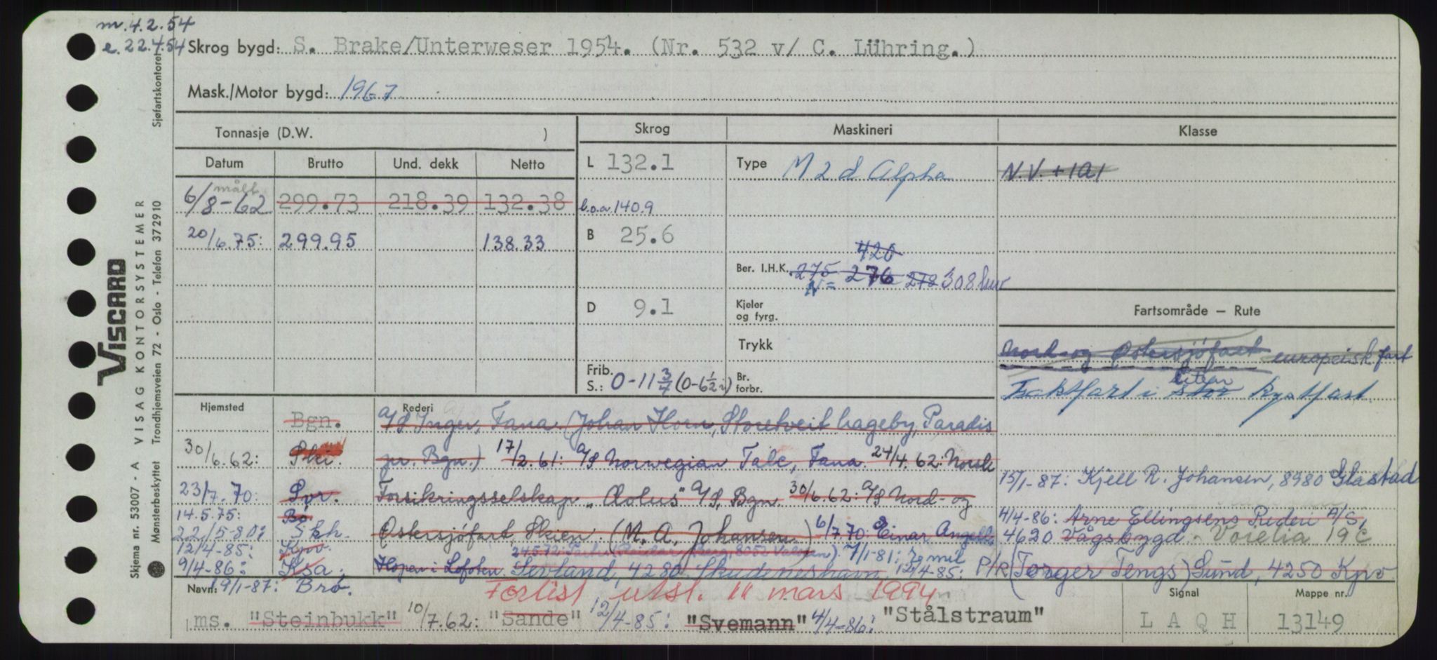 Sjøfartsdirektoratet med forløpere, Skipsmålingen, RA/S-1627/H/Hd/L0036: Fartøy, St, p. 757