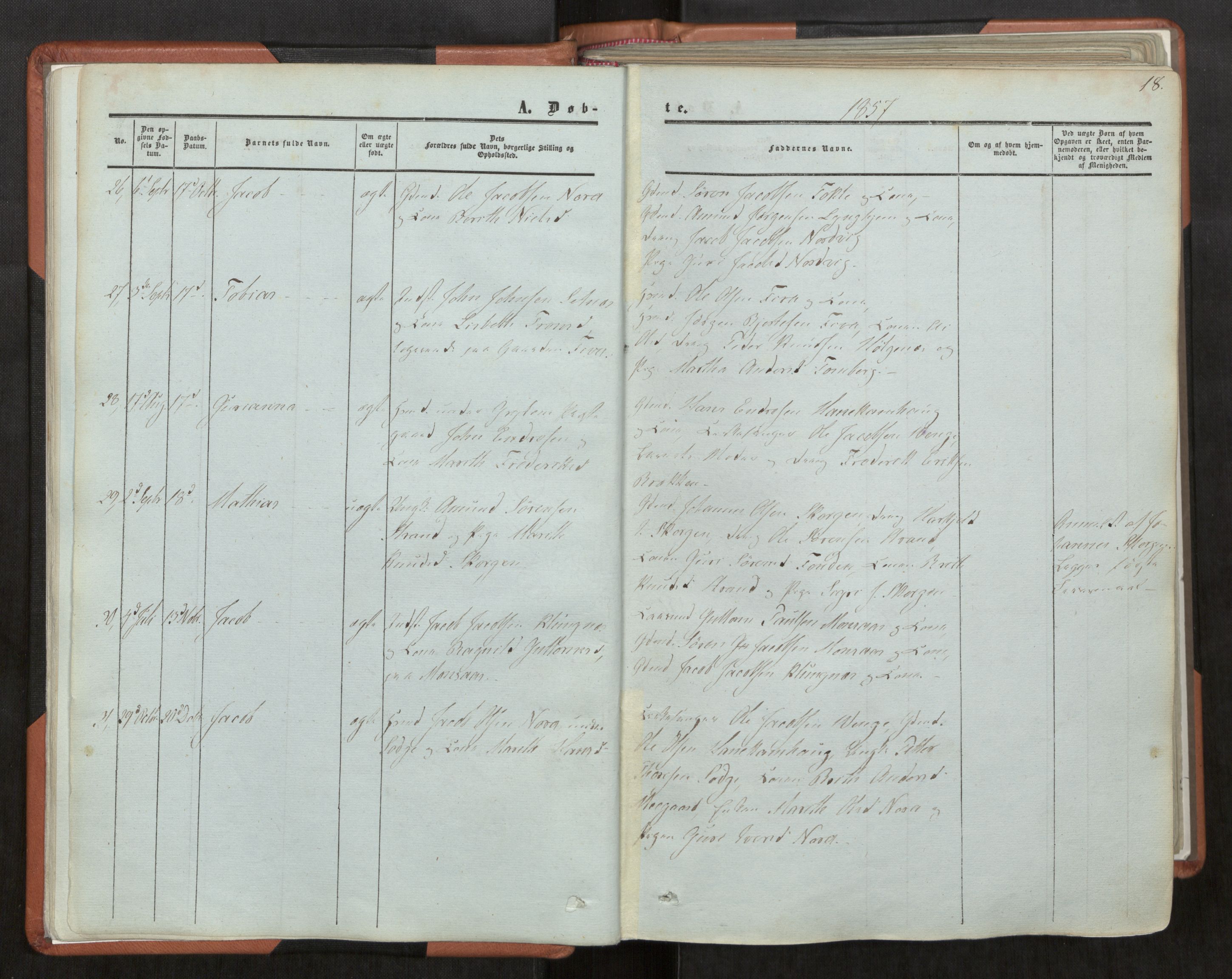 Ministerialprotokoller, klokkerbøker og fødselsregistre - Møre og Romsdal, AV/SAT-A-1454/544/L0572: Parish register (official) no. 544A05, 1854-1886, p. 18