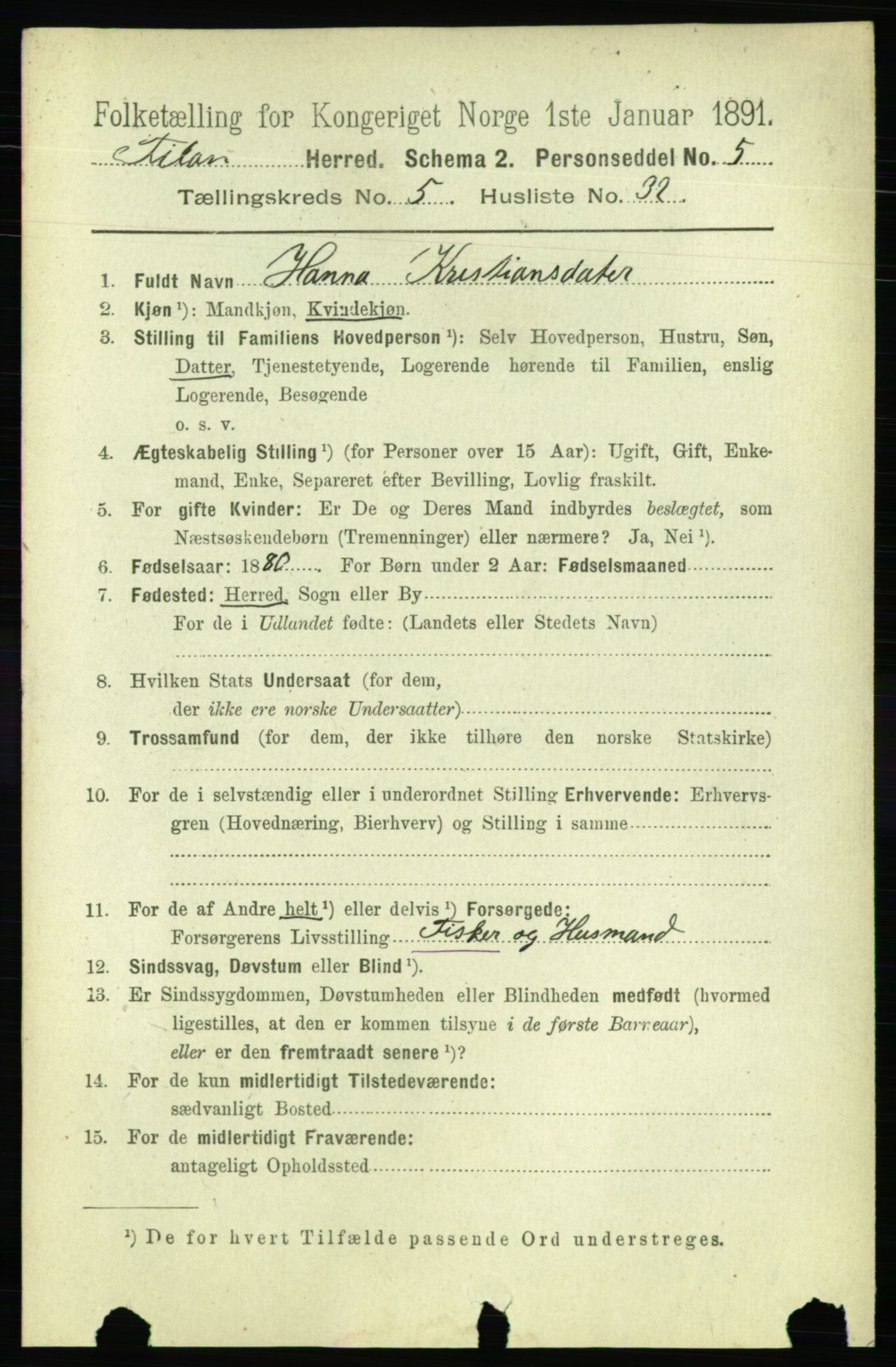 RA, 1891 census for 1616 Fillan, 1891, p. 1214