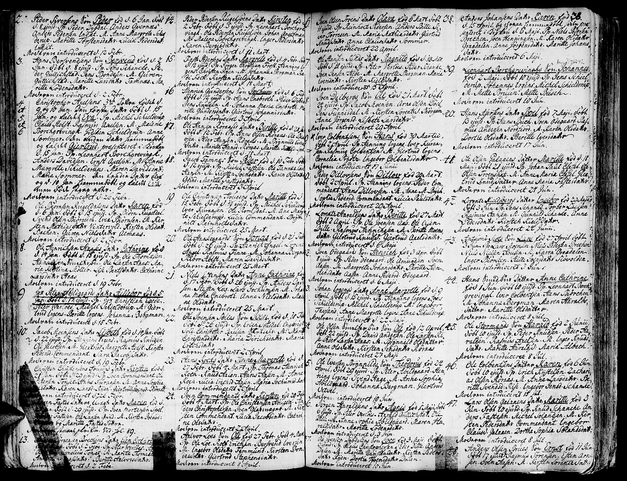 Ministerialprotokoller, klokkerbøker og fødselsregistre - Sør-Trøndelag, SAT/A-1456/681/L0925: Parish register (official) no. 681A03, 1727-1766, p. 38