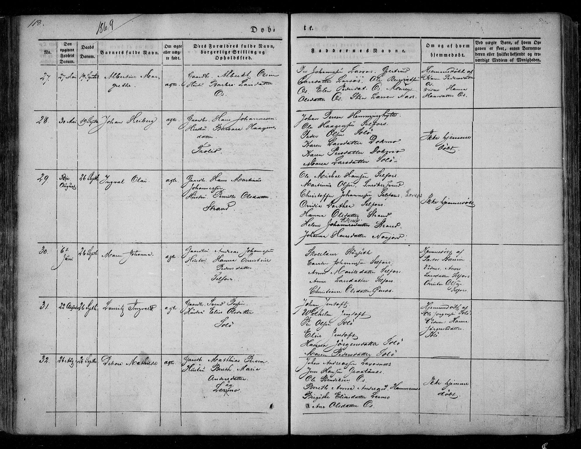 Ministerialprotokoller, klokkerbøker og fødselsregistre - Nordland, AV/SAT-A-1459/846/L0644: Parish register (official) no. 846A02, 1837-1872, p. 118