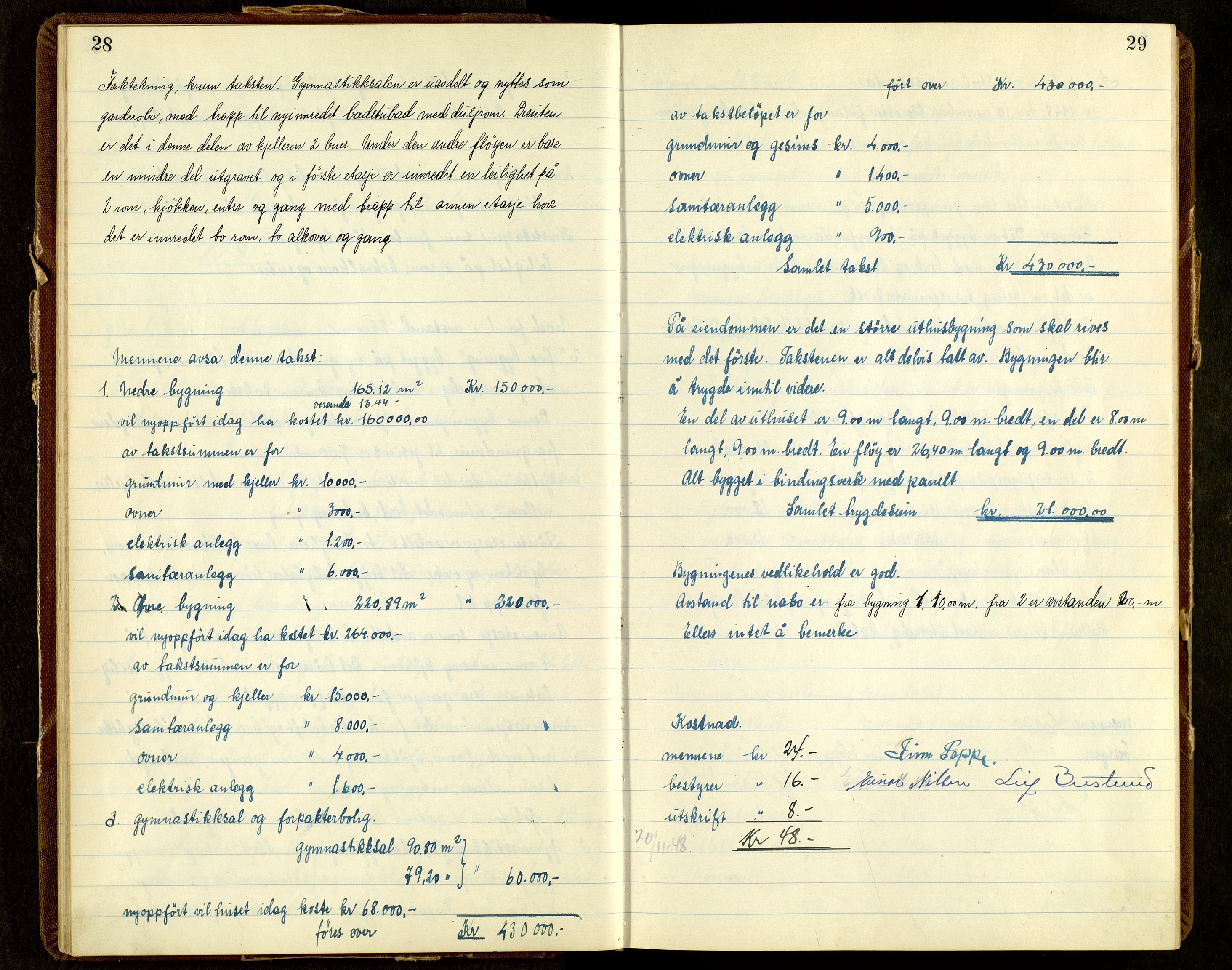 Norges Brannkasse, Hamar, AV/SAH-NBRANH-006/F/Fa/L0013: Branntakstprotokoll, 1948-1951, p. 28-29