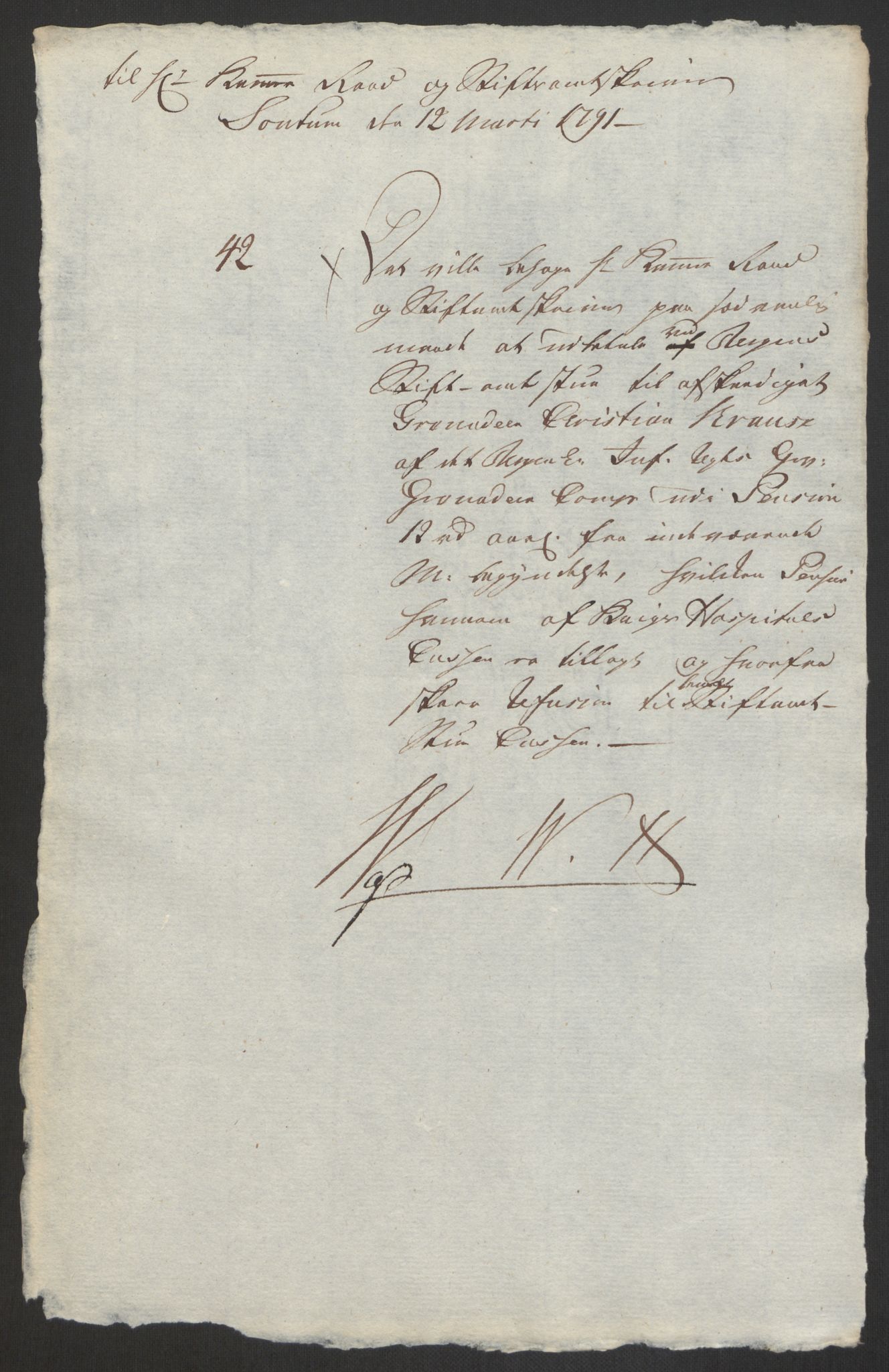 Forsvaret, Den norske kvesthuskasse/krigshospitalkasse, AV/RA-RAFA-1887/F/Fa/L0008: Konsepter, 1790-1793, p. 425