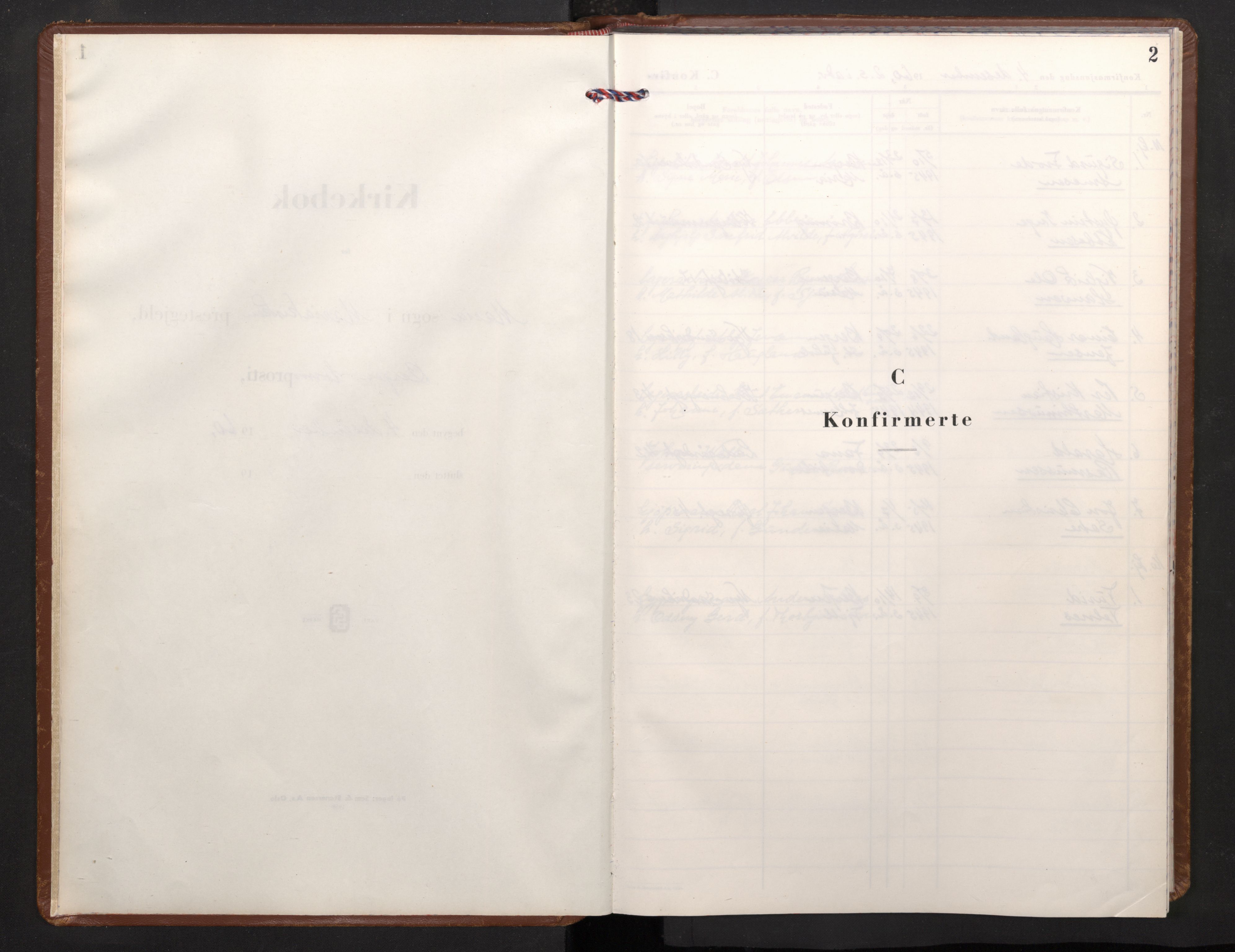 Mariakirken Sokneprestembete, SAB/A-76901/H/Haa/L0017: Parish register (official) no. C 5, 1960-1993, p. 1b-2a