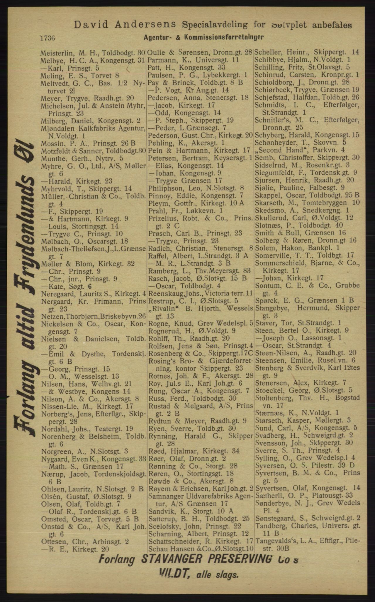 Kristiania/Oslo adressebok, PUBL/-, 1913, p. 1692