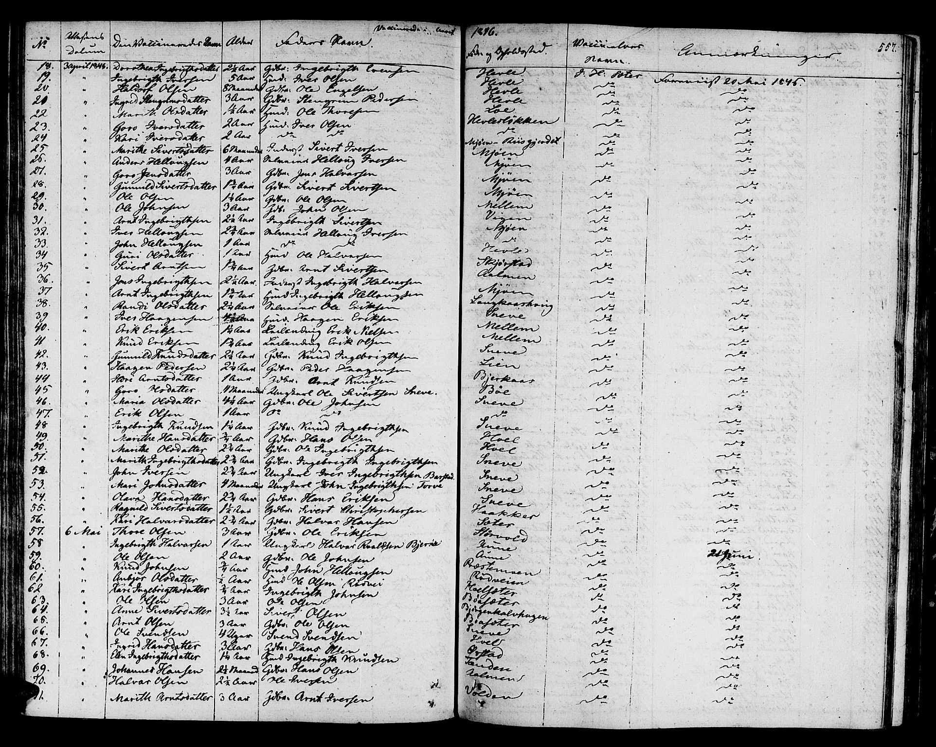 Ministerialprotokoller, klokkerbøker og fødselsregistre - Sør-Trøndelag, SAT/A-1456/678/L0897: Parish register (official) no. 678A06-07, 1821-1847, p. 557