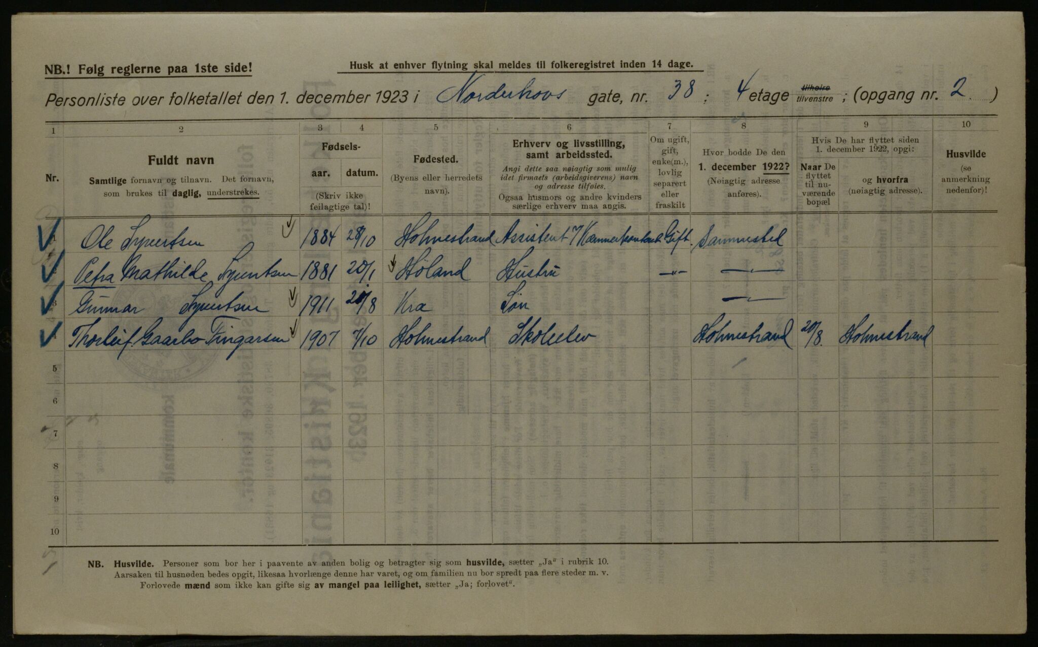 OBA, Municipal Census 1923 for Kristiania, 1923, p. 80271