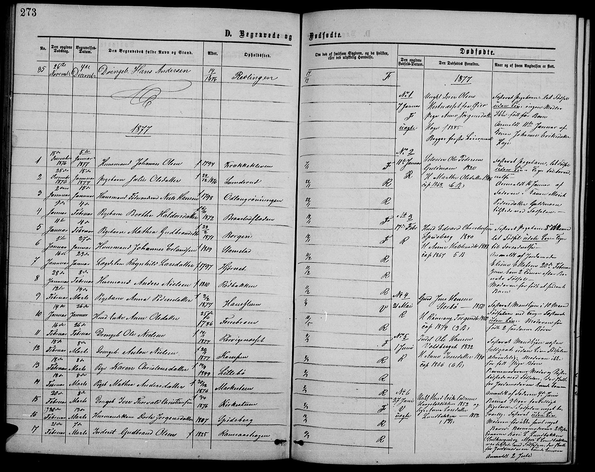 Ringebu prestekontor, SAH/PREST-082/H/Ha/Hab/L0004: Parish register (copy) no. 4, 1867-1879, p. 273