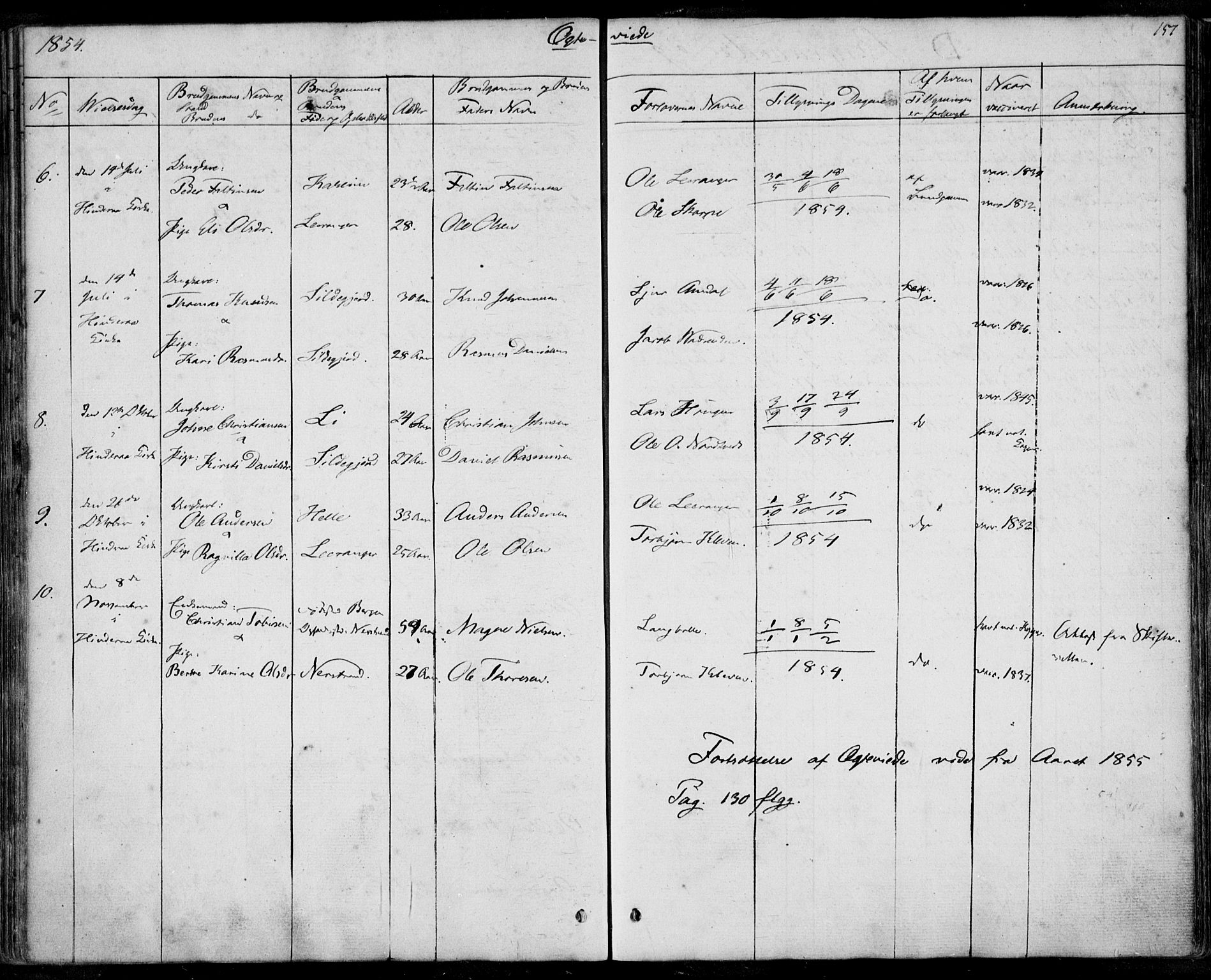 Nedstrand sokneprestkontor, AV/SAST-A-101841/01/IV: Parish register (official) no. A 8, 1839-1860, p. 157