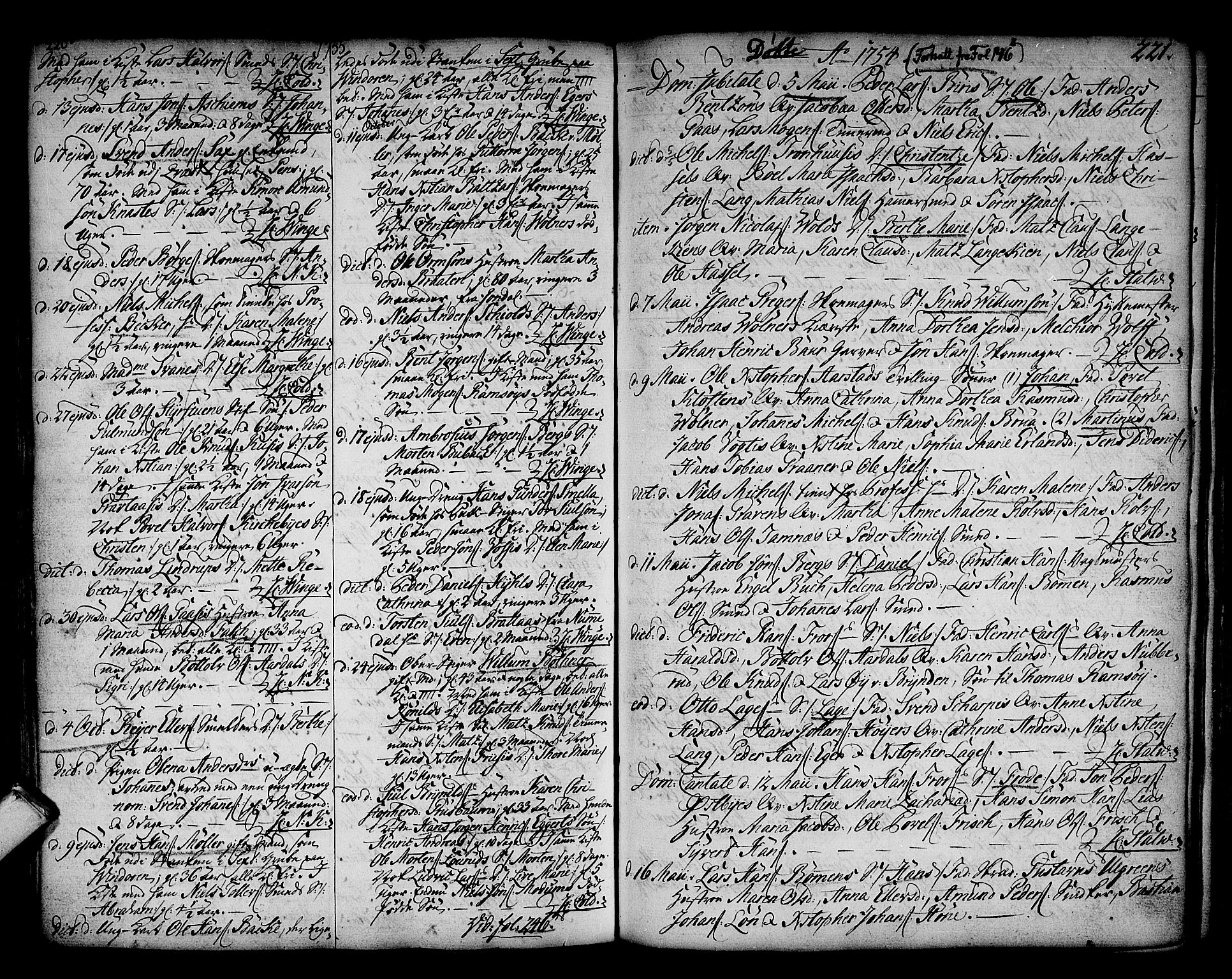 Kongsberg kirkebøker, SAKO/A-22/F/Fa/L0003: Parish register (official) no. I 3, 1744-1755, p. 221