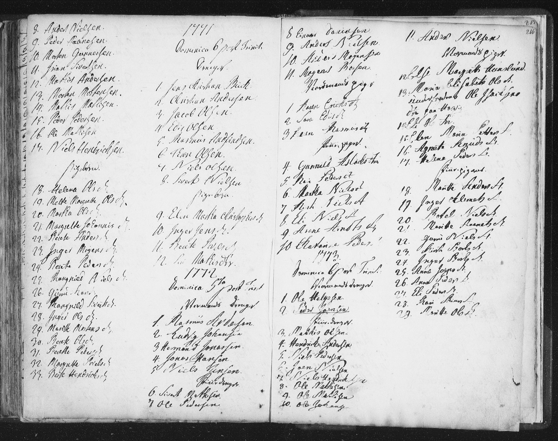 Hammerfest sokneprestkontor, SATØ/S-1347/H/Ha/L0002.kirke: Parish register (official) no. 2, 1751-1821, p. 216