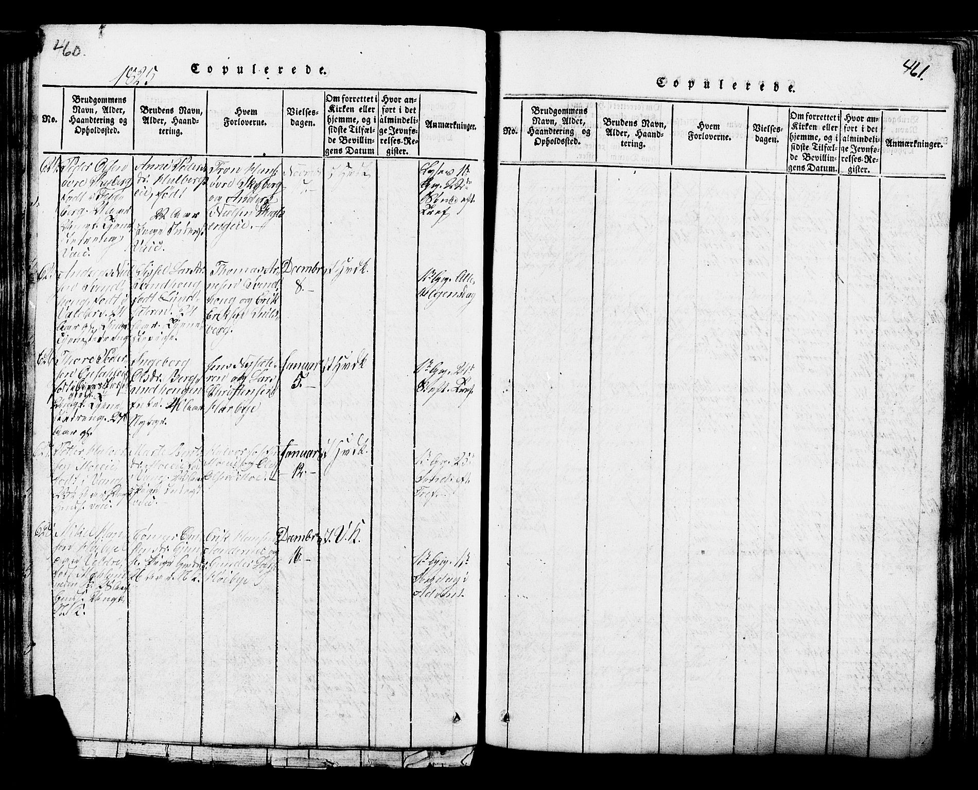 Ringsaker prestekontor, AV/SAH-PREST-014/K/Ka/L0005: Parish register (official) no. 5, 1814-1826, p. 460-461