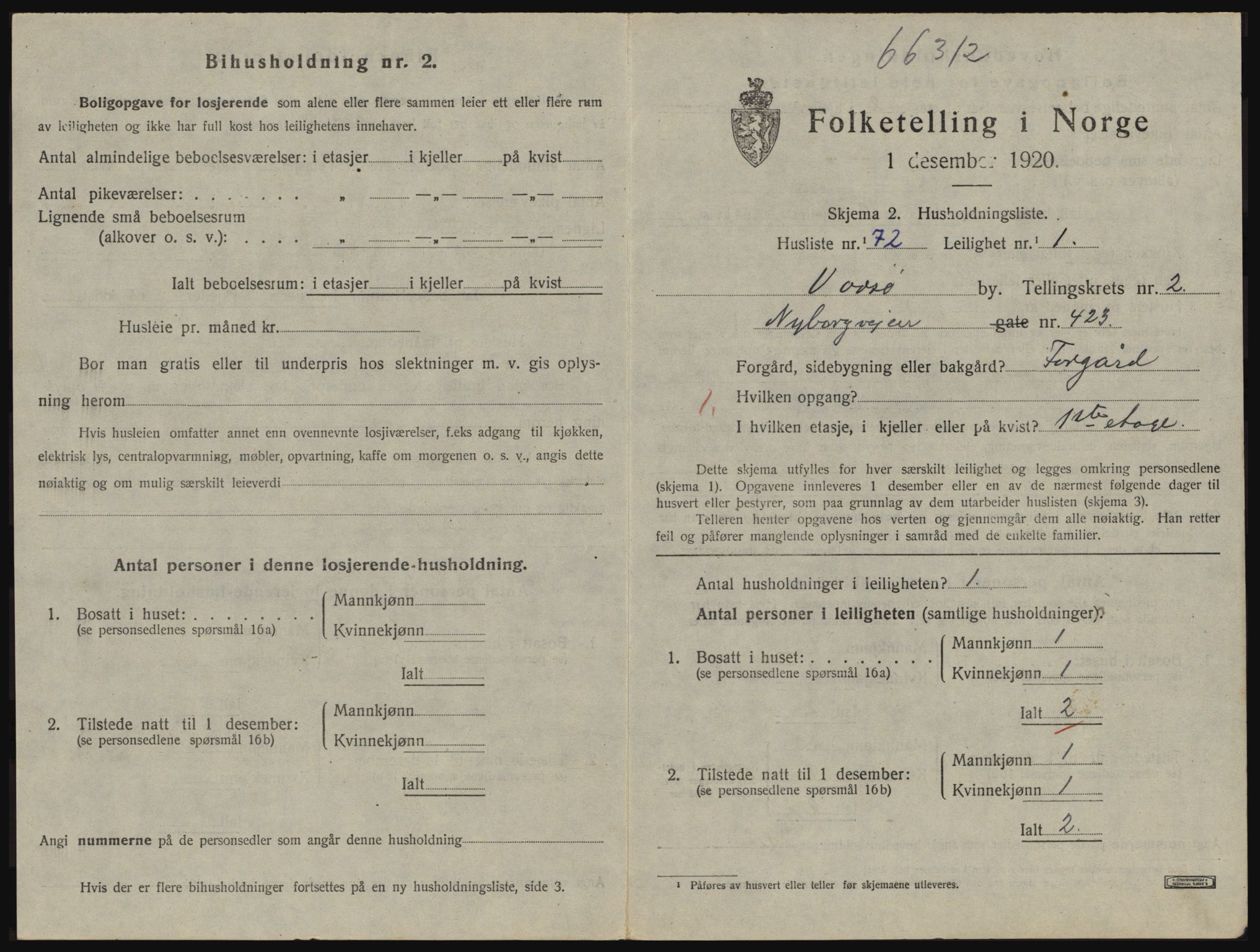 SATØ, 1920 census for Vadsø, 1920, p. 1174