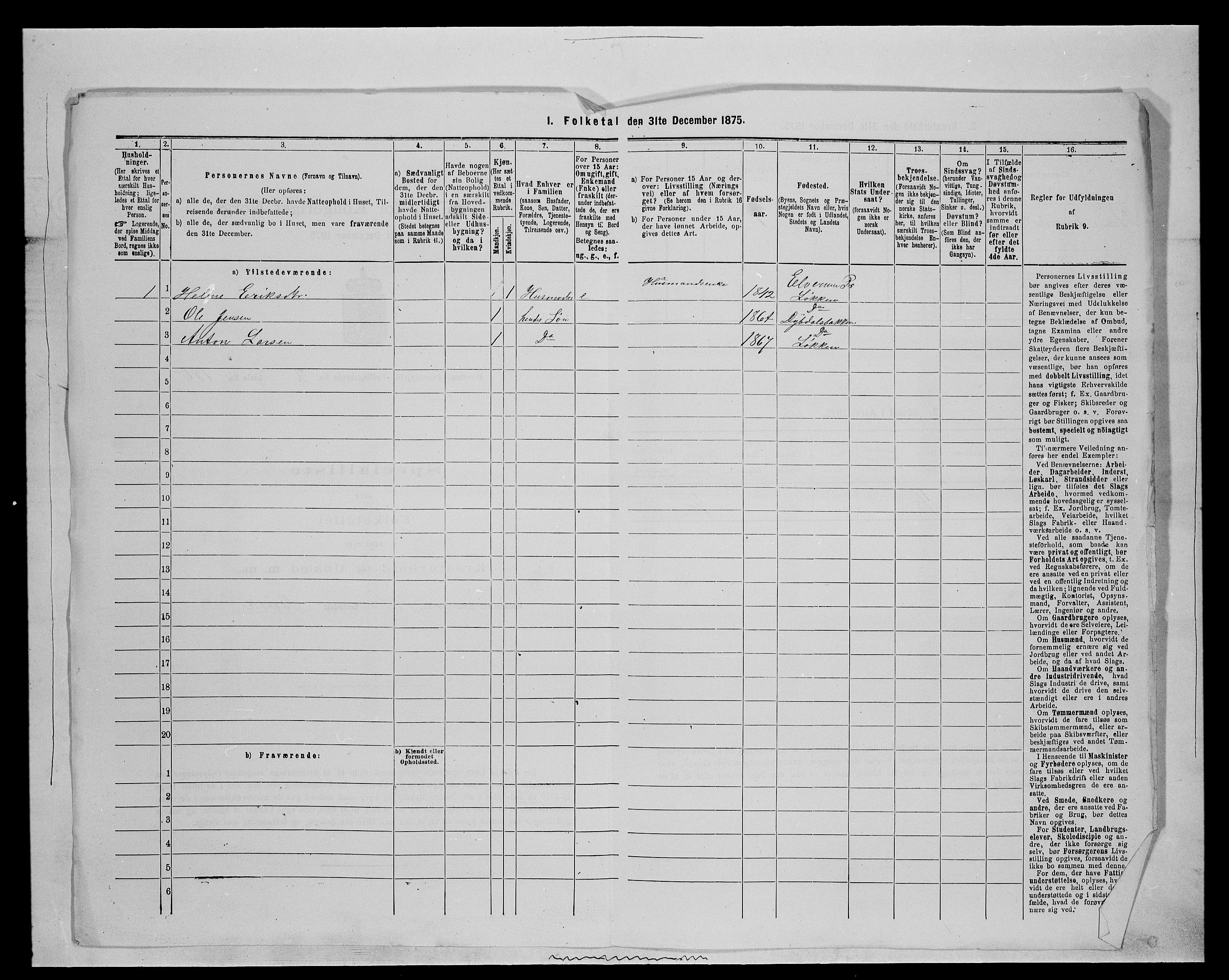 SAH, 1875 census for 0427P Elverum, 1875, p. 810