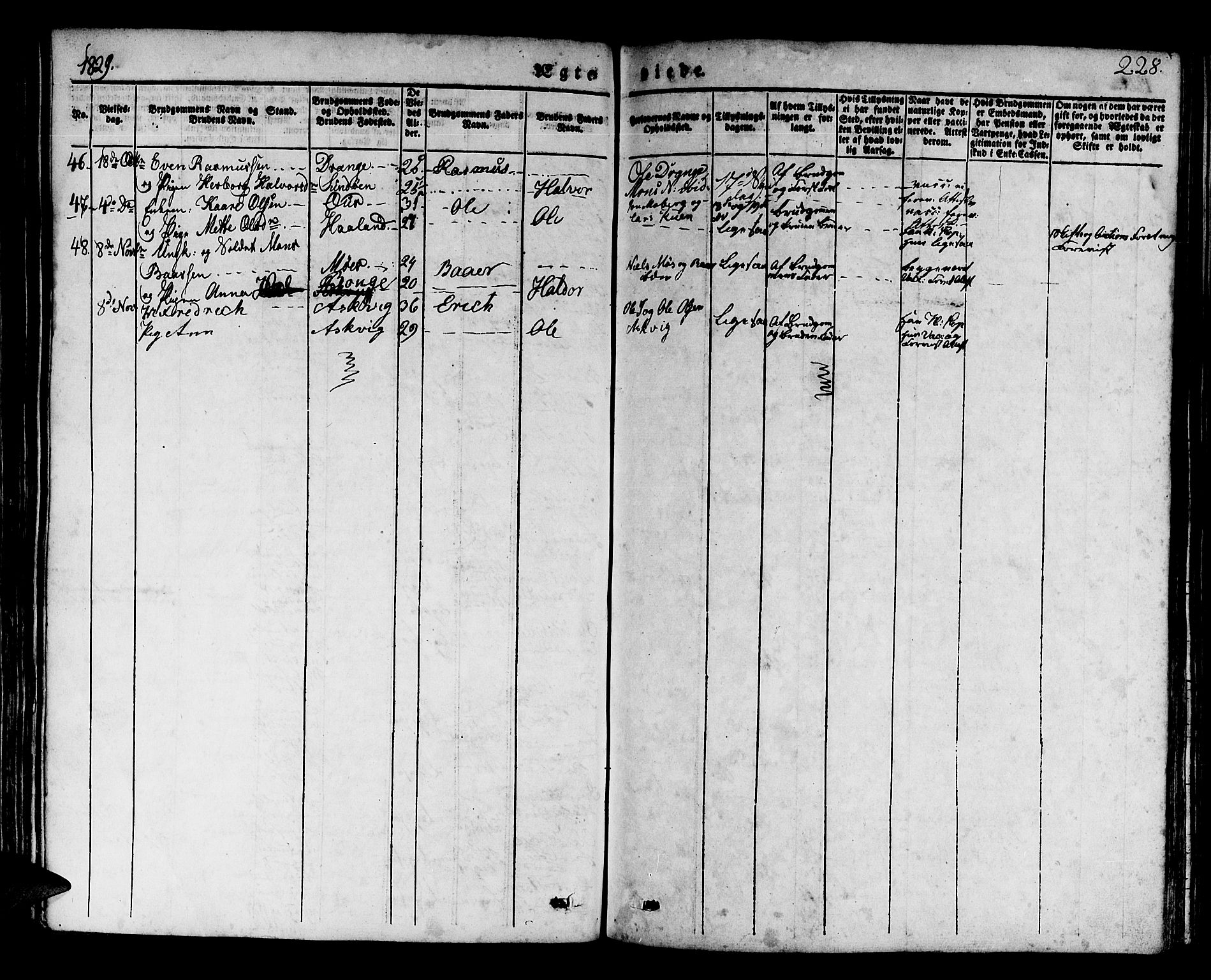 Os sokneprestembete, AV/SAB-A-99929: Parish register (official) no. A 14, 1826-1839, p. 228