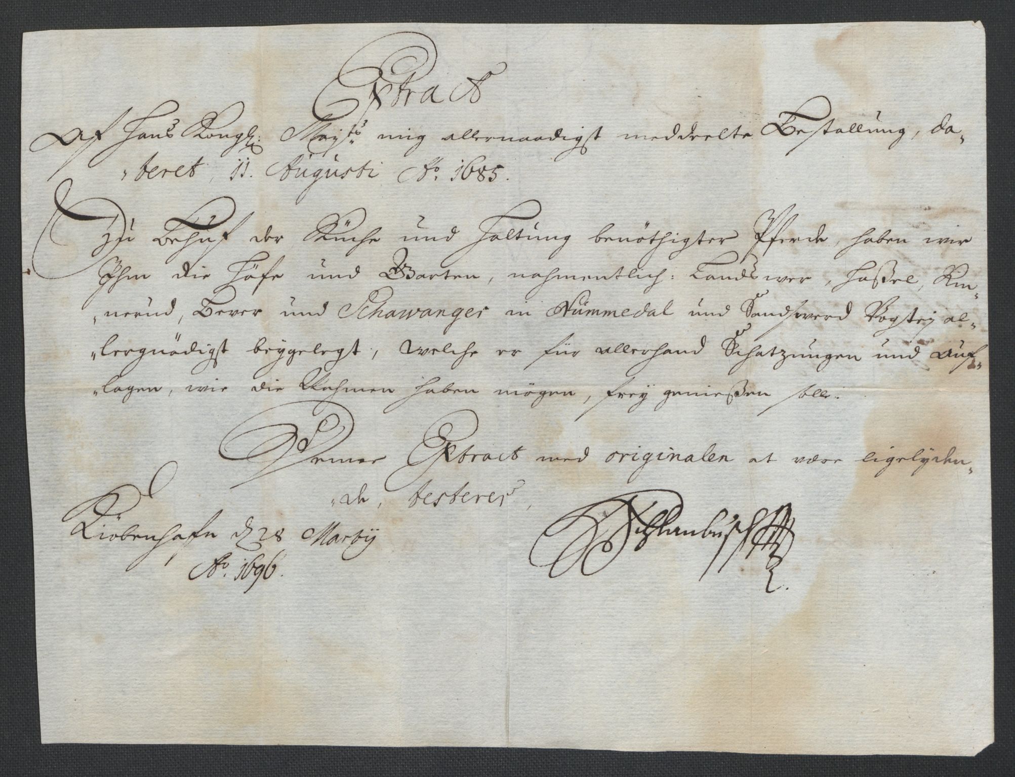 Rentekammeret inntil 1814, Reviderte regnskaper, Fogderegnskap, AV/RA-EA-4092/R24/L1576: Fogderegnskap Numedal og Sandsvær, 1696-1697, p. 333