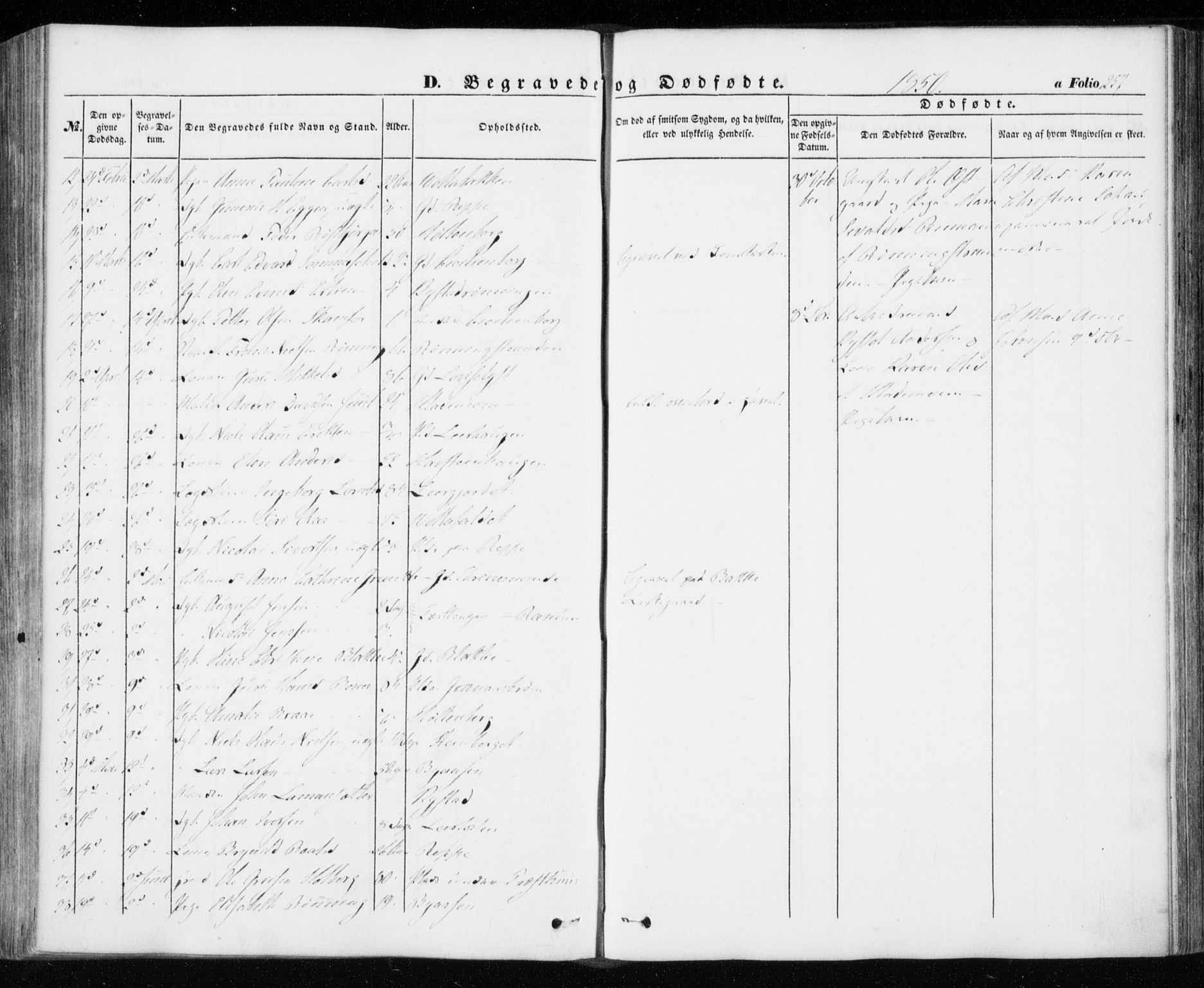 Ministerialprotokoller, klokkerbøker og fødselsregistre - Sør-Trøndelag, SAT/A-1456/606/L0291: Parish register (official) no. 606A06, 1848-1856, p. 257
