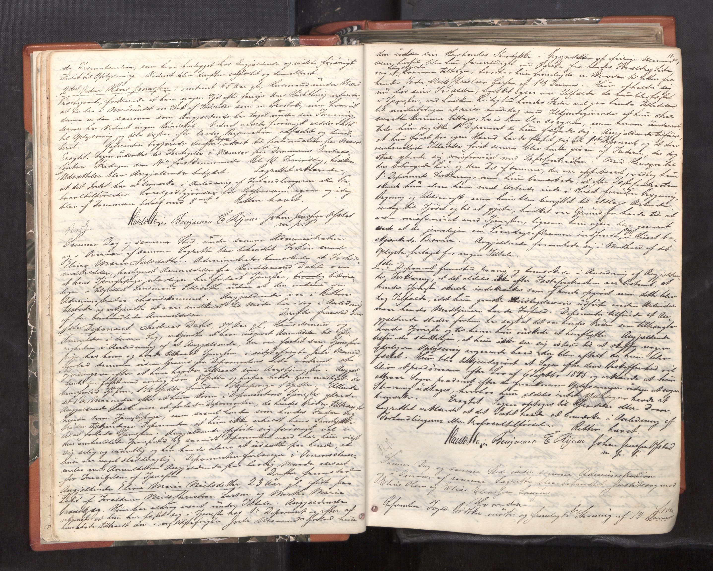 Namdal sorenskriveri, AV/SAT-A-4133/1/1/1B/L0012: Ekstrarettsprotokoll nr. 10, 1855-1861, p. 13b-14a