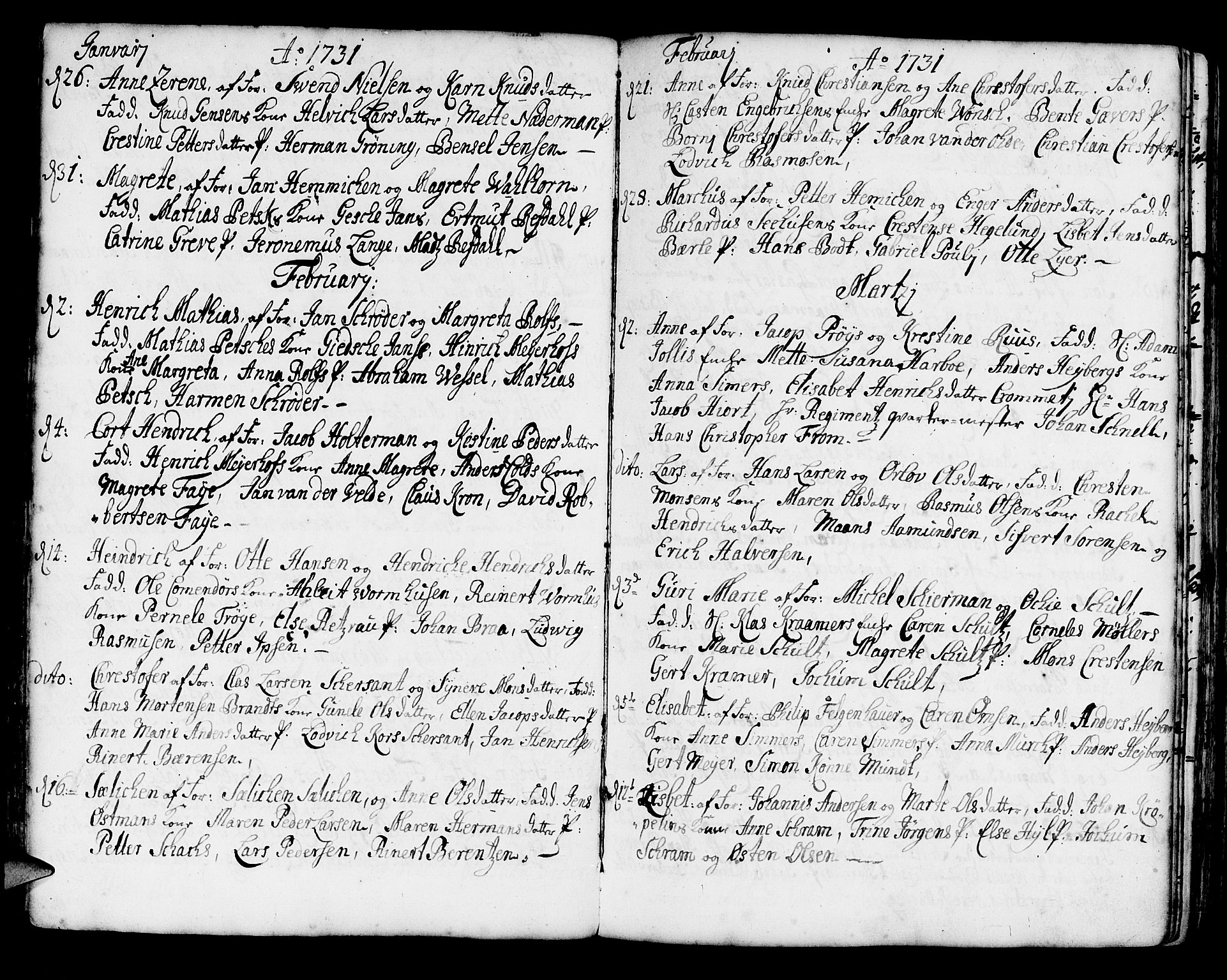 Korskirken sokneprestembete, SAB/A-76101/H/Haa/L0004: Parish register (official) no. A 4, 1720-1750, p. 100