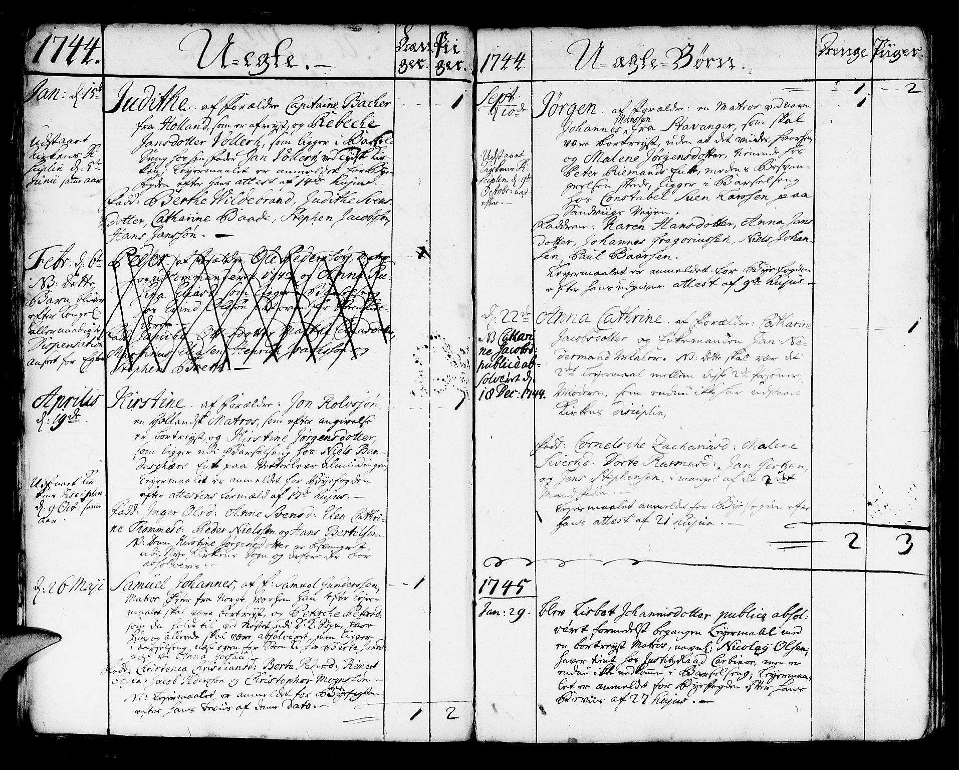 Korskirken sokneprestembete, SAB/A-76101/H/Haa/L0004: Parish register (official) no. A 4, 1720-1750, p. 305