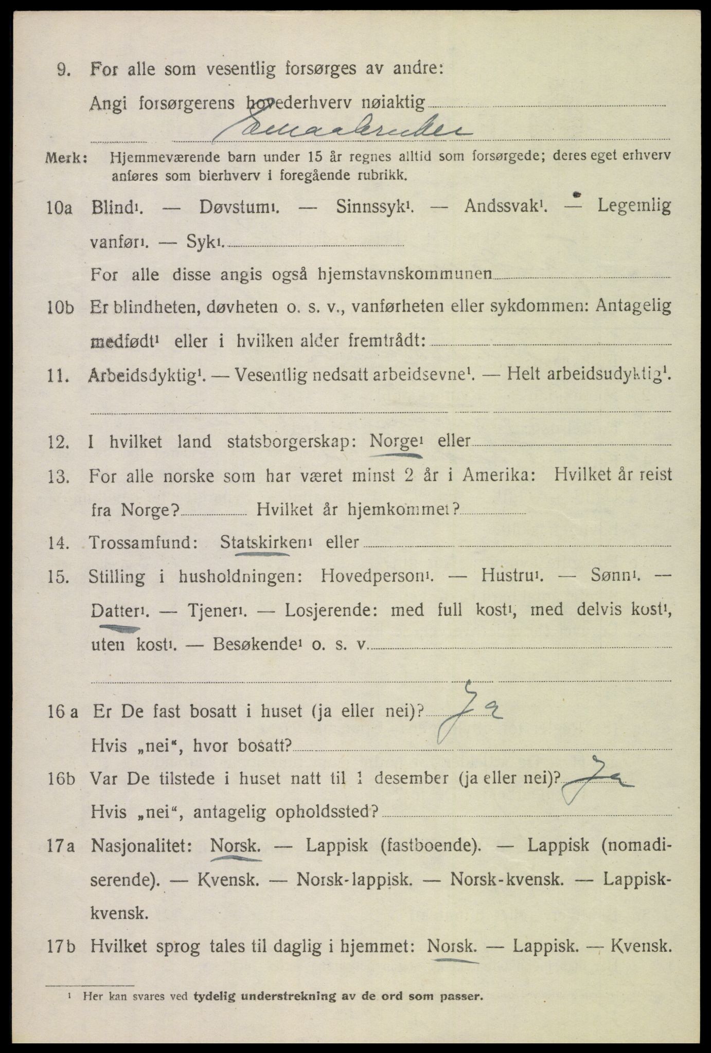 SAT, 1920 census for Tjeldsund, 1920, p. 2277