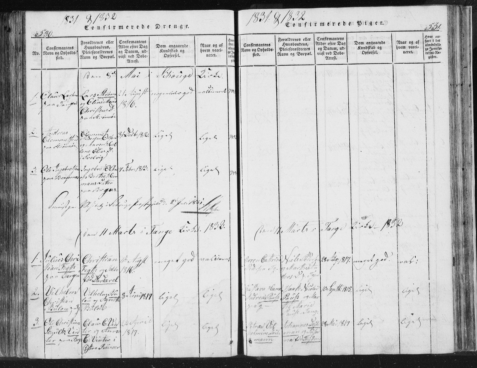 Strømsø kirkebøker, AV/SAKO-A-246/F/Fb/L0004: Parish register (official) no. II 4, 1814-1843, p. 530-531