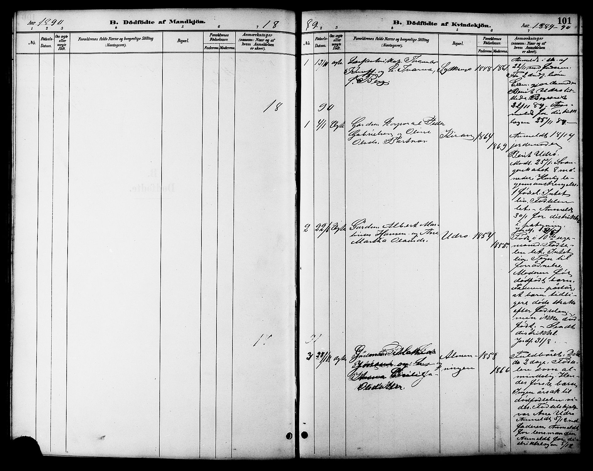 Ministerialprotokoller, klokkerbøker og fødselsregistre - Sør-Trøndelag, SAT/A-1456/657/L0716: Parish register (copy) no. 657C03, 1889-1904, p. 101