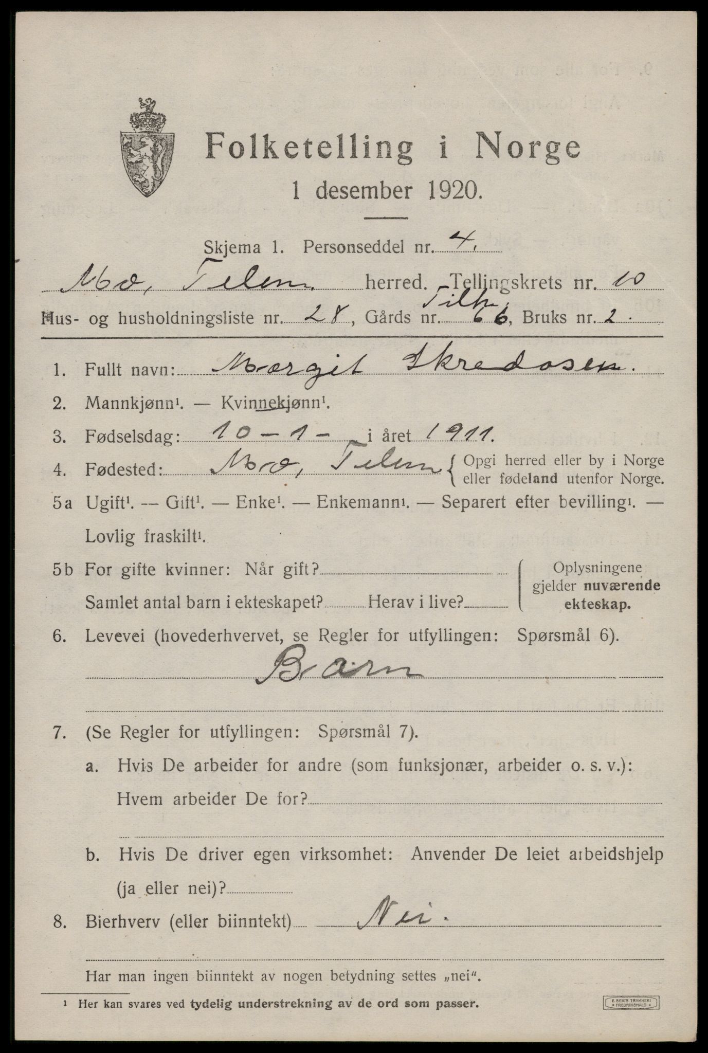 SAKO, 1920 census for Mo, 1920, p. 4076