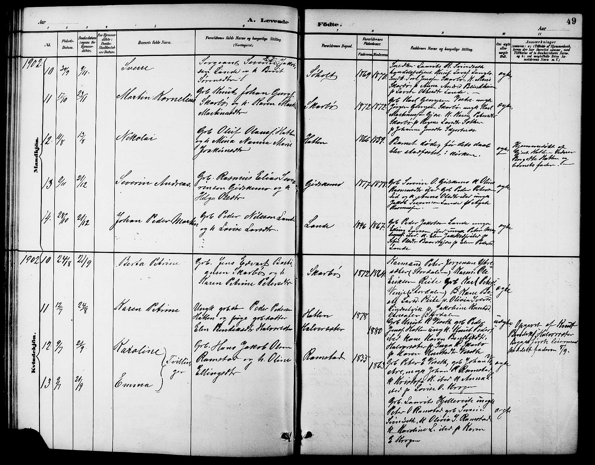 Ministerialprotokoller, klokkerbøker og fødselsregistre - Møre og Romsdal, AV/SAT-A-1454/522/L0327: Parish register (copy) no. 522C06, 1890-1915, p. 49