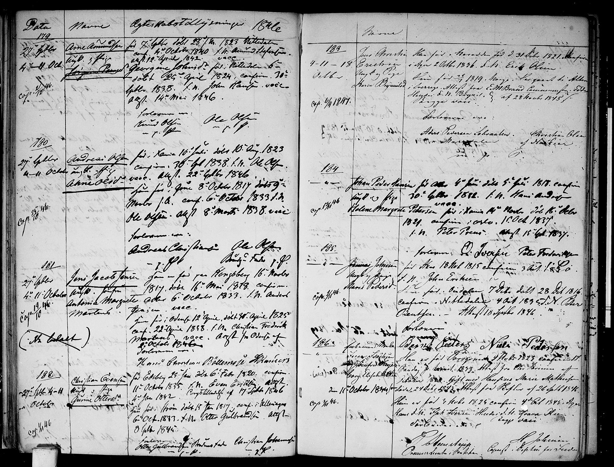 Aker prestekontor kirkebøker, AV/SAO-A-10861/H/L0003: Banns register no. 3, 1845-1848