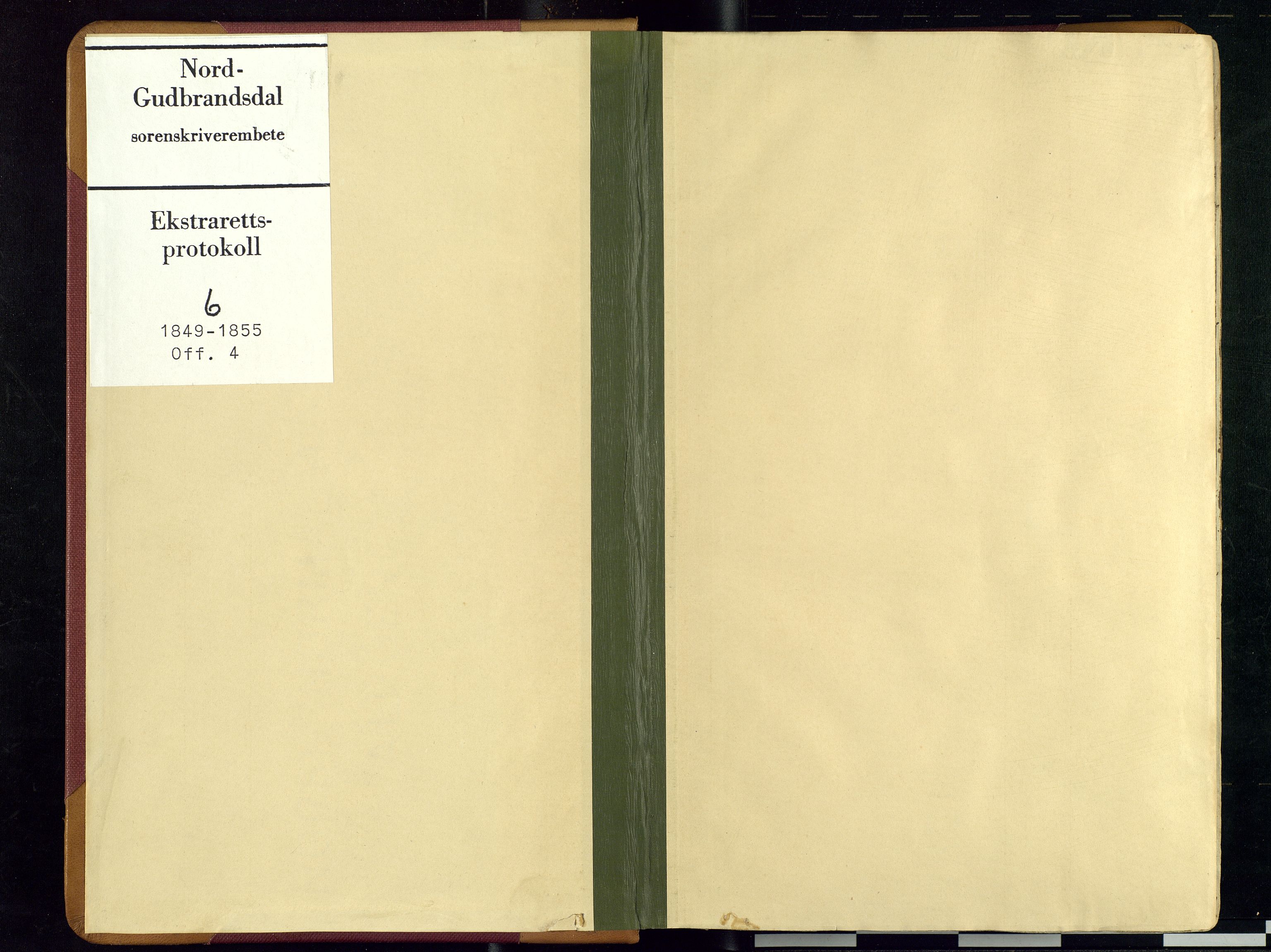 Nord-Gudbrandsdal tingrett, AV/SAH-TING-002/G/Gc/Gca/L0006: Ekstrarettsprotokoll, 1849-1855