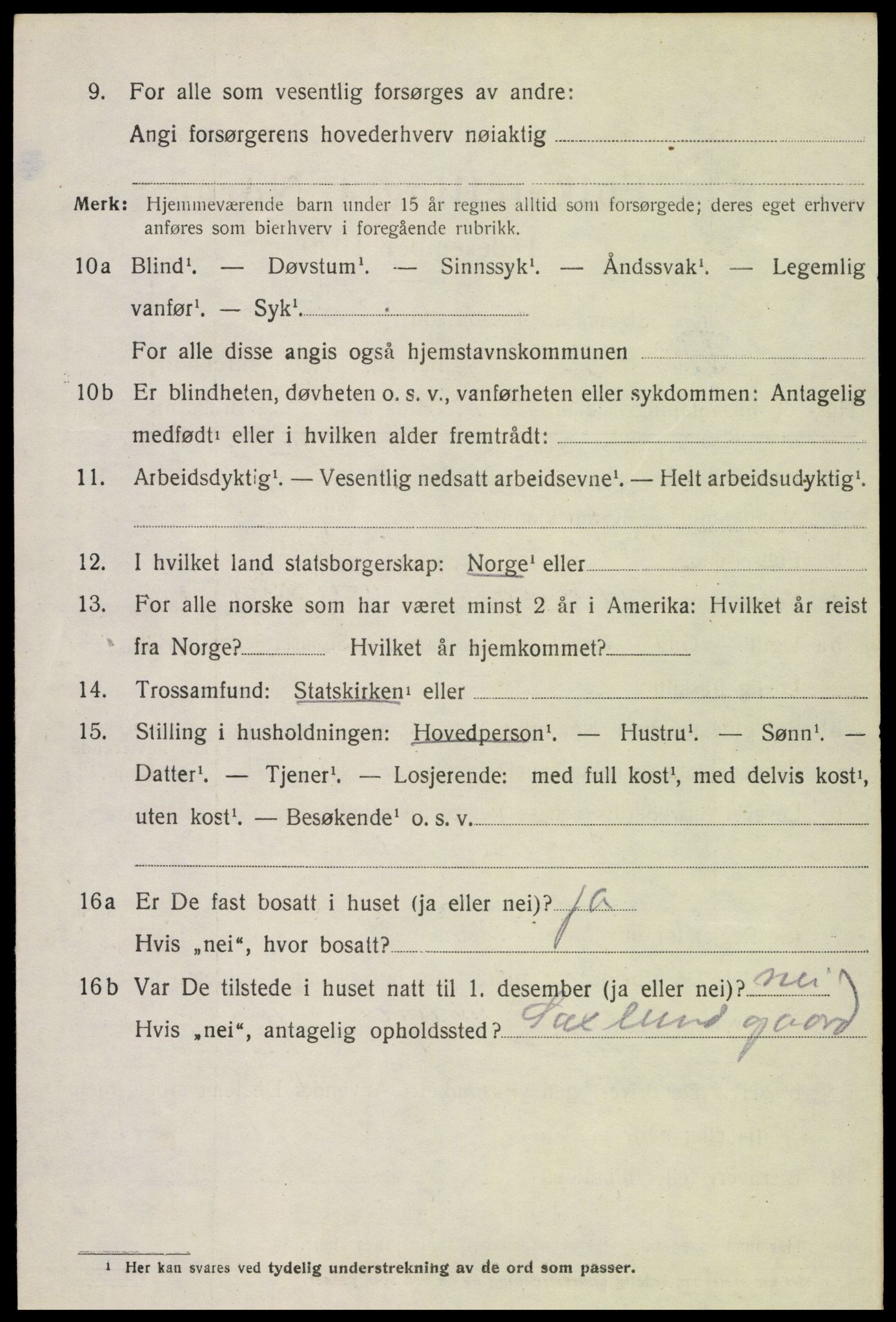 SAH, 1920 census for Stange, 1920, p. 6592