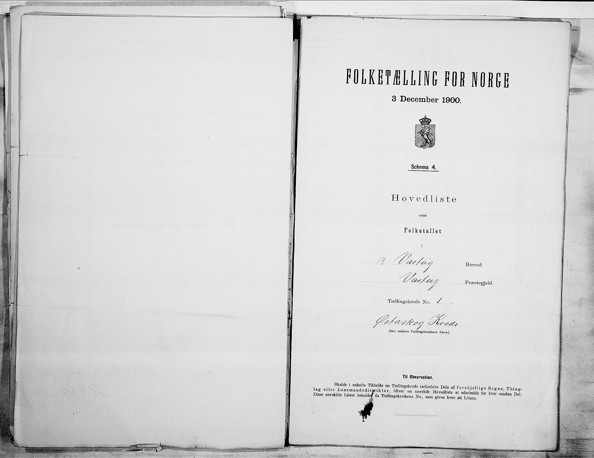 SAO, 1900 census for Varteig, 1900, p. 4