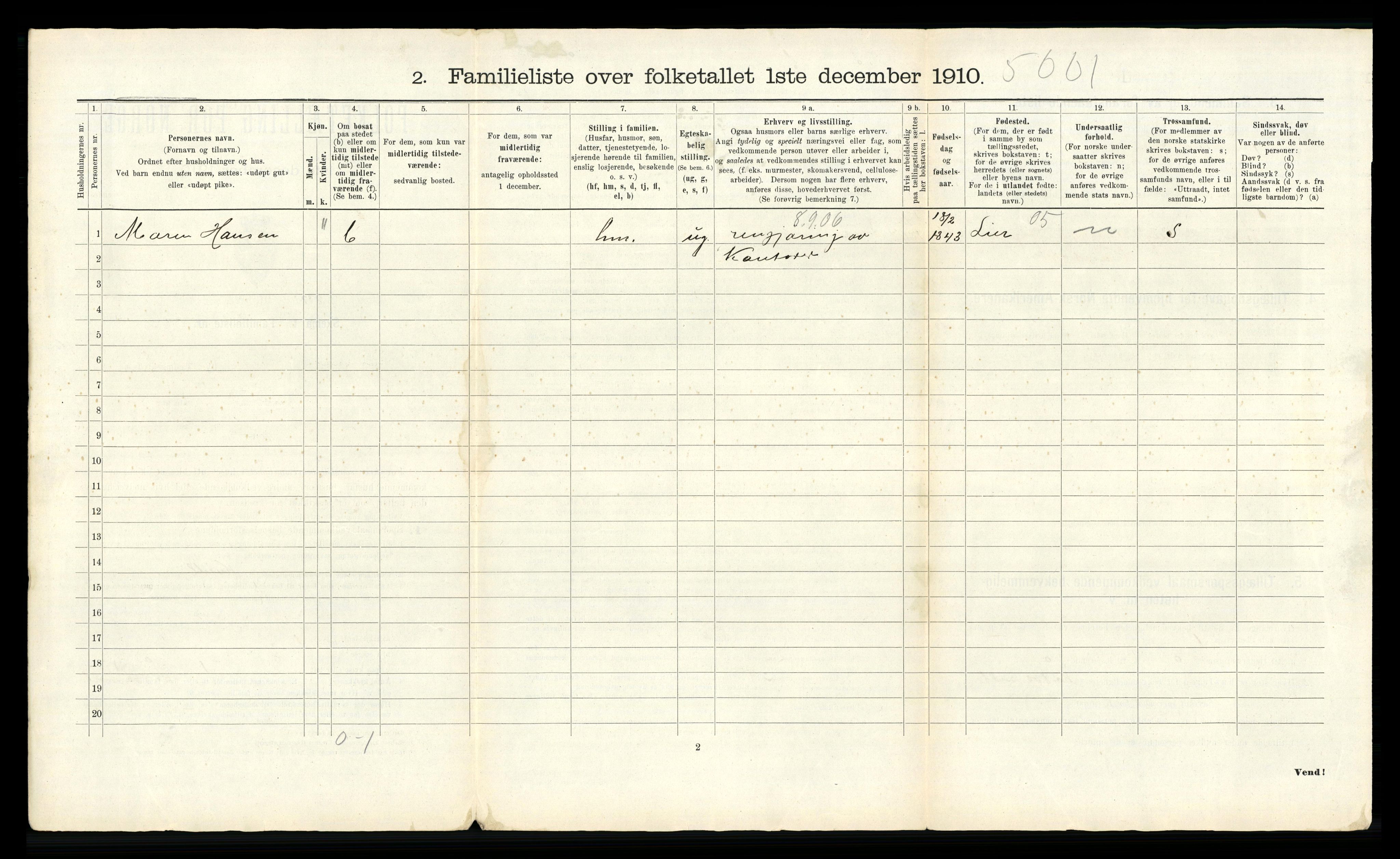 RA, 1910 census for Drammen, 1910, p. 1811