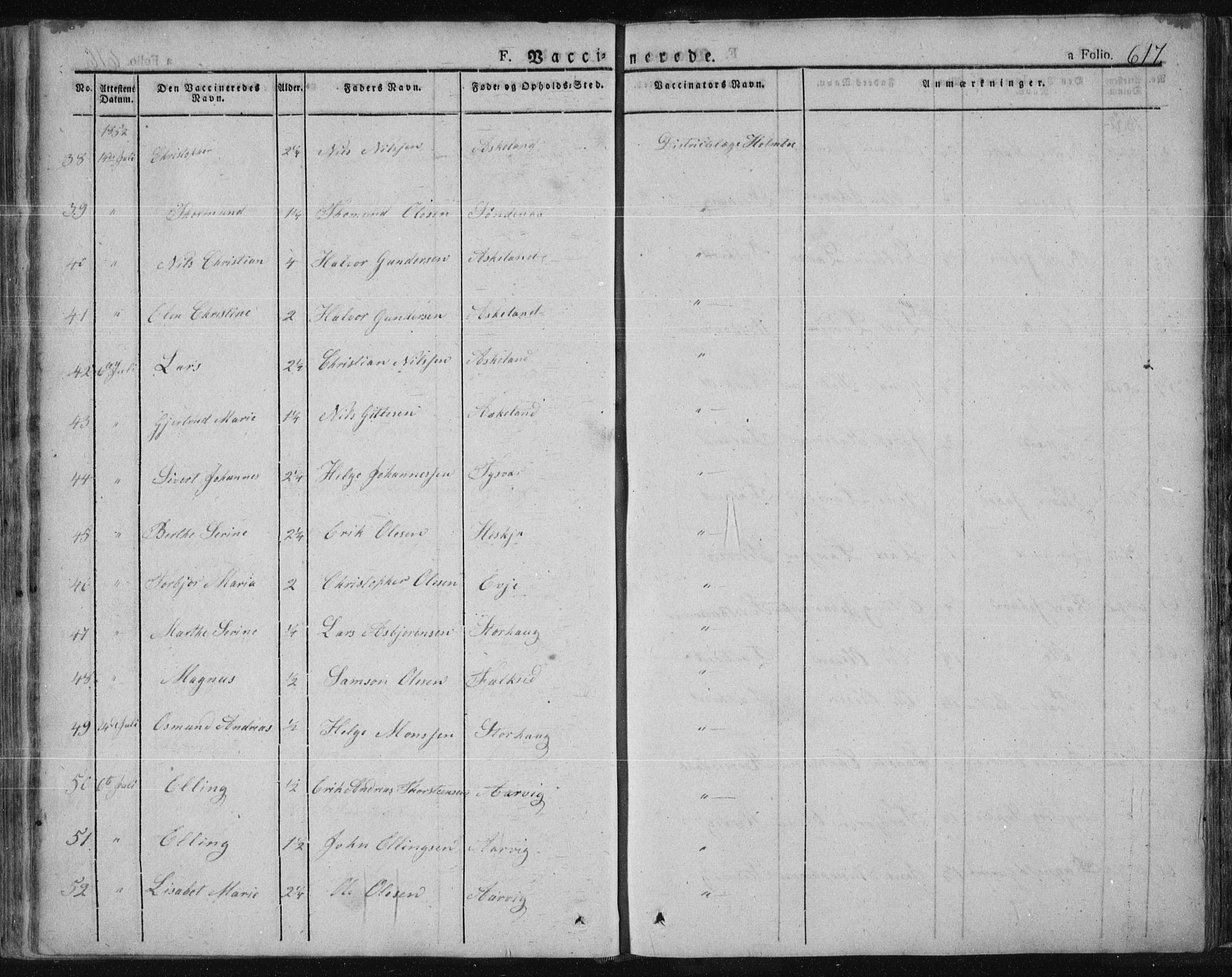 Tysvær sokneprestkontor, AV/SAST-A -101864/H/Ha/Haa/L0001: Parish register (official) no. A 1.2, 1831-1856, p. 617