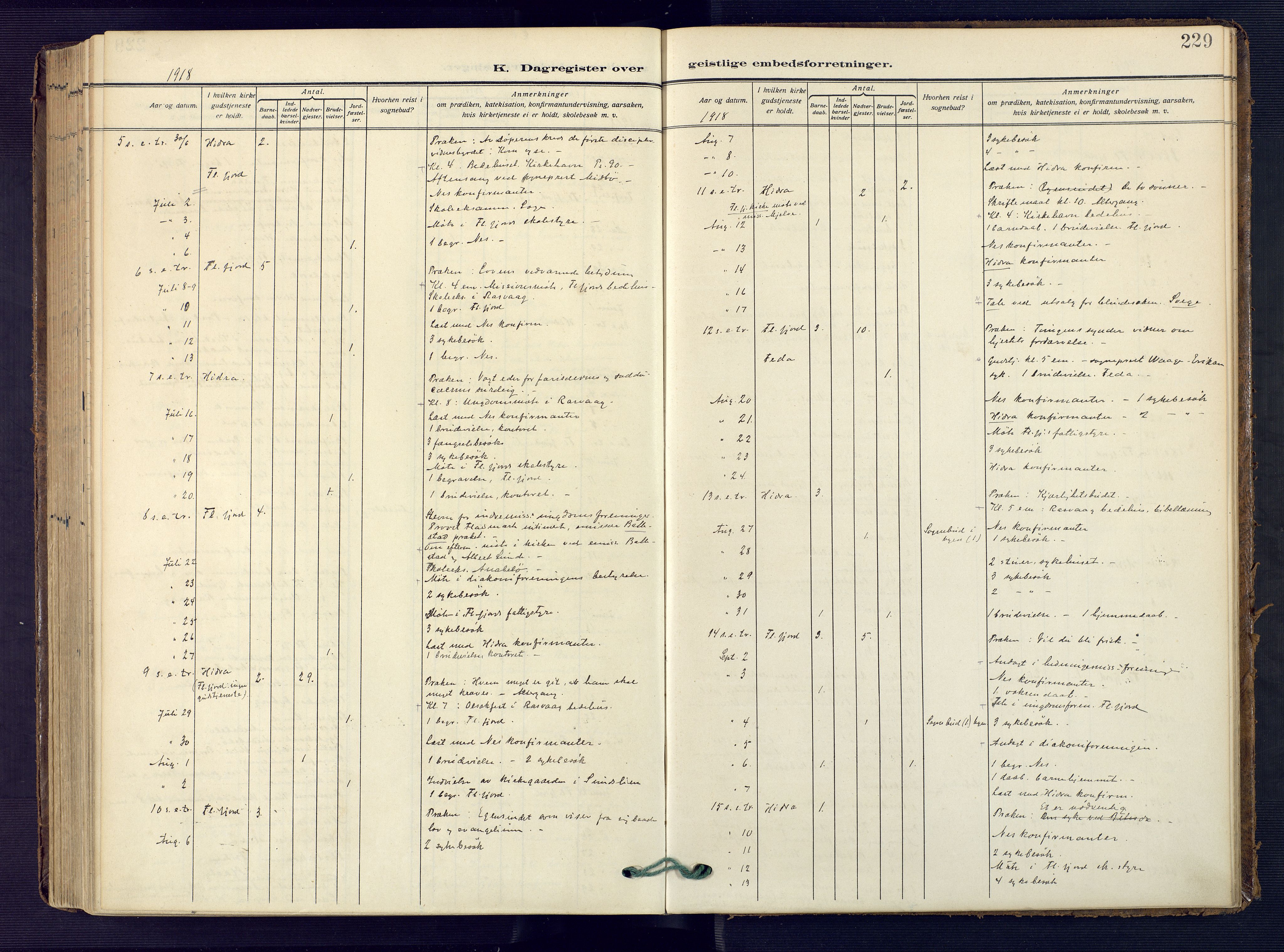 Flekkefjord sokneprestkontor, AV/SAK-1111-0012/F/Fa/Faa/L0003: Parish register (official) no. A 3, 1913-1928, p. 229