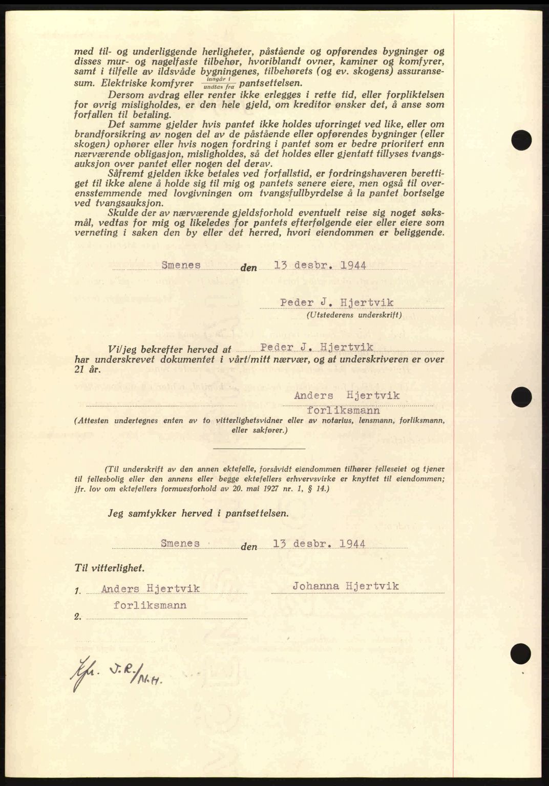 Nordmøre sorenskriveri, AV/SAT-A-4132/1/2/2Ca: Mortgage book no. B92, 1944-1945, Diary no: : 2241/1944