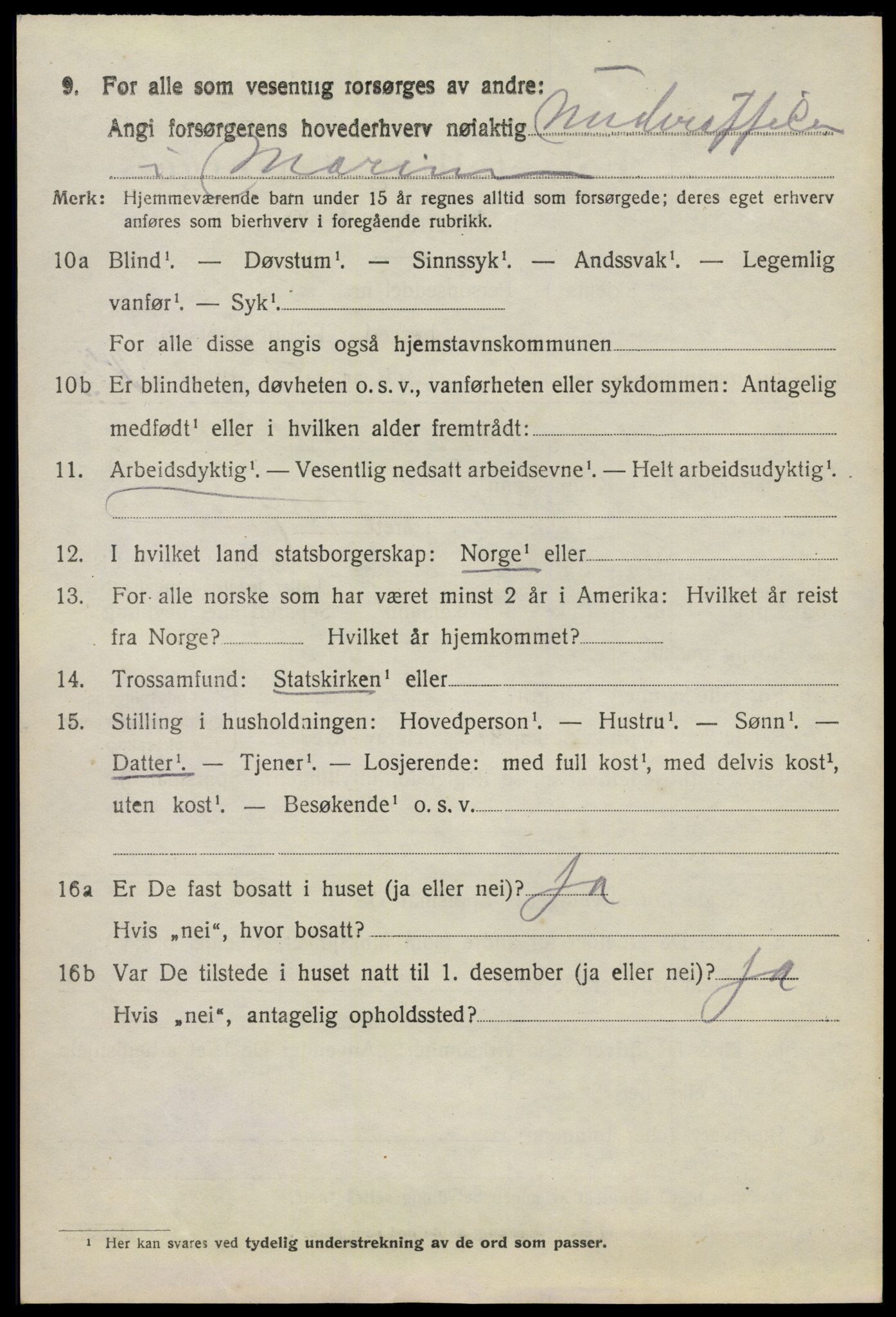 SAO, 1920 census for Glemmen, 1920, p. 8166