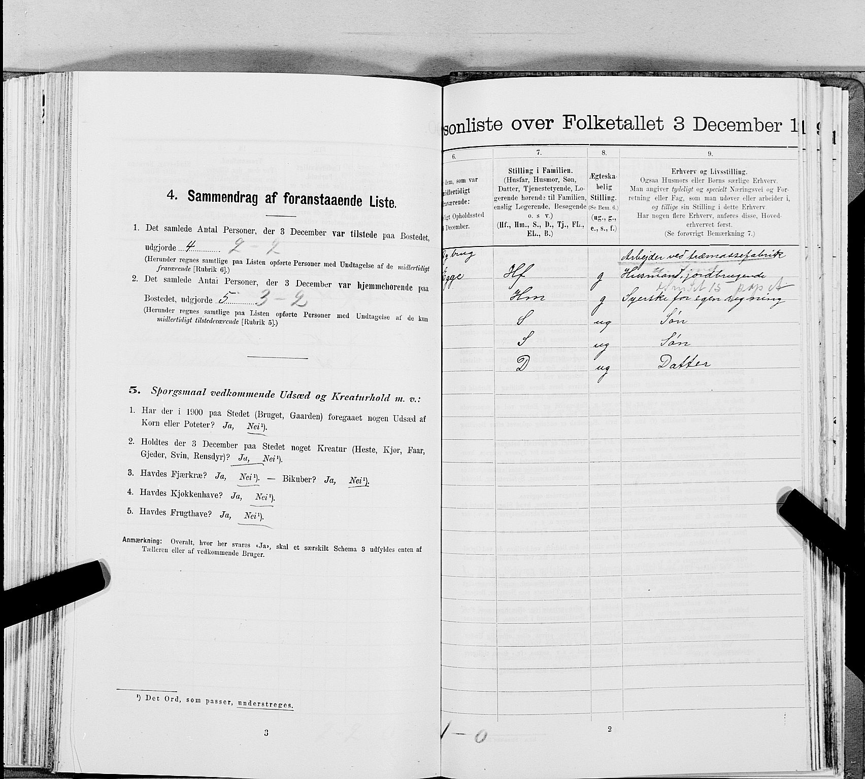 SAT, 1900 census for Snåsa, 1900, p. 1336