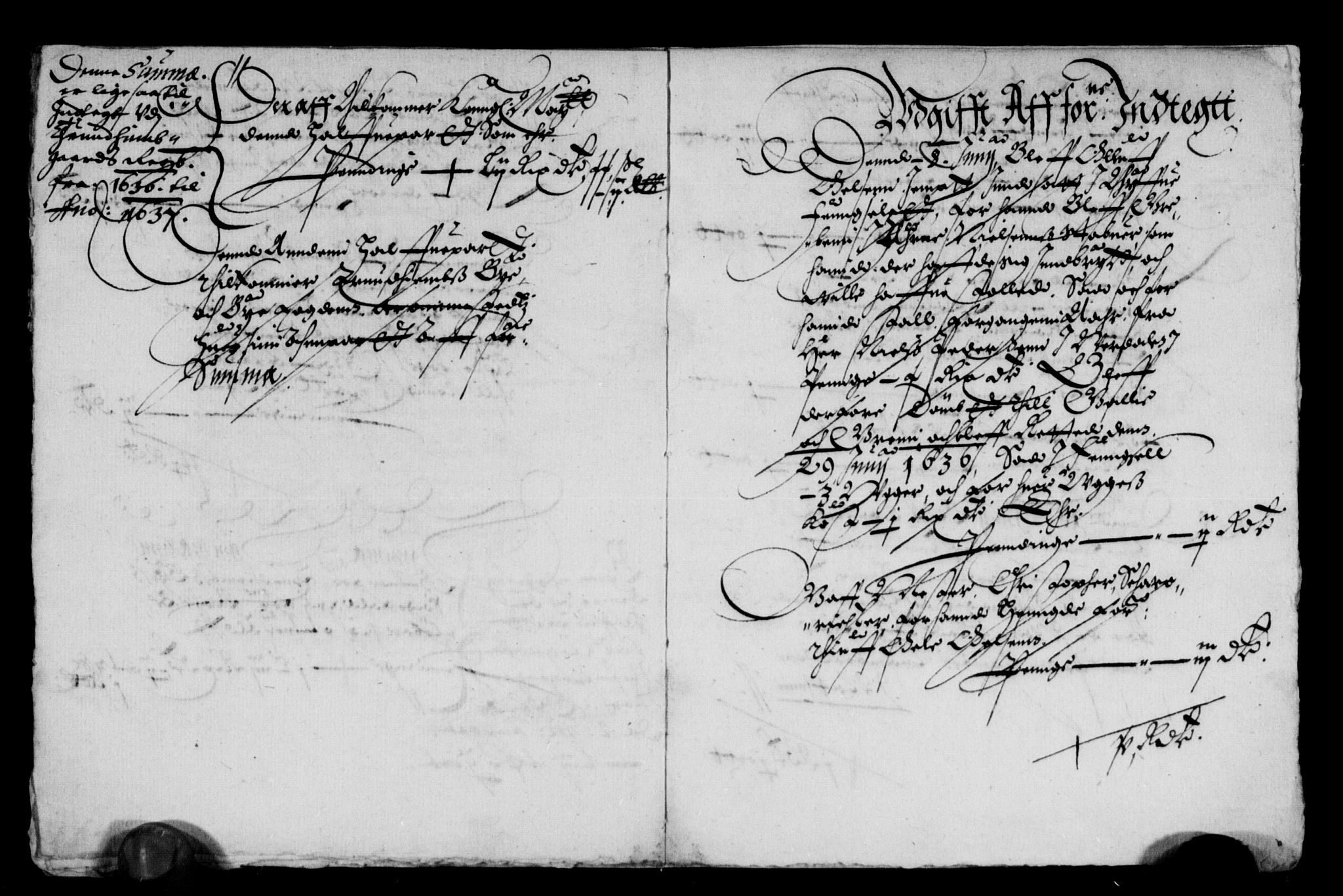 Rentekammeret inntil 1814, Reviderte regnskaper, Lensregnskaper, AV/RA-EA-5023/R/Rb/Rbw/L0058: Trondheim len, 1635-1637