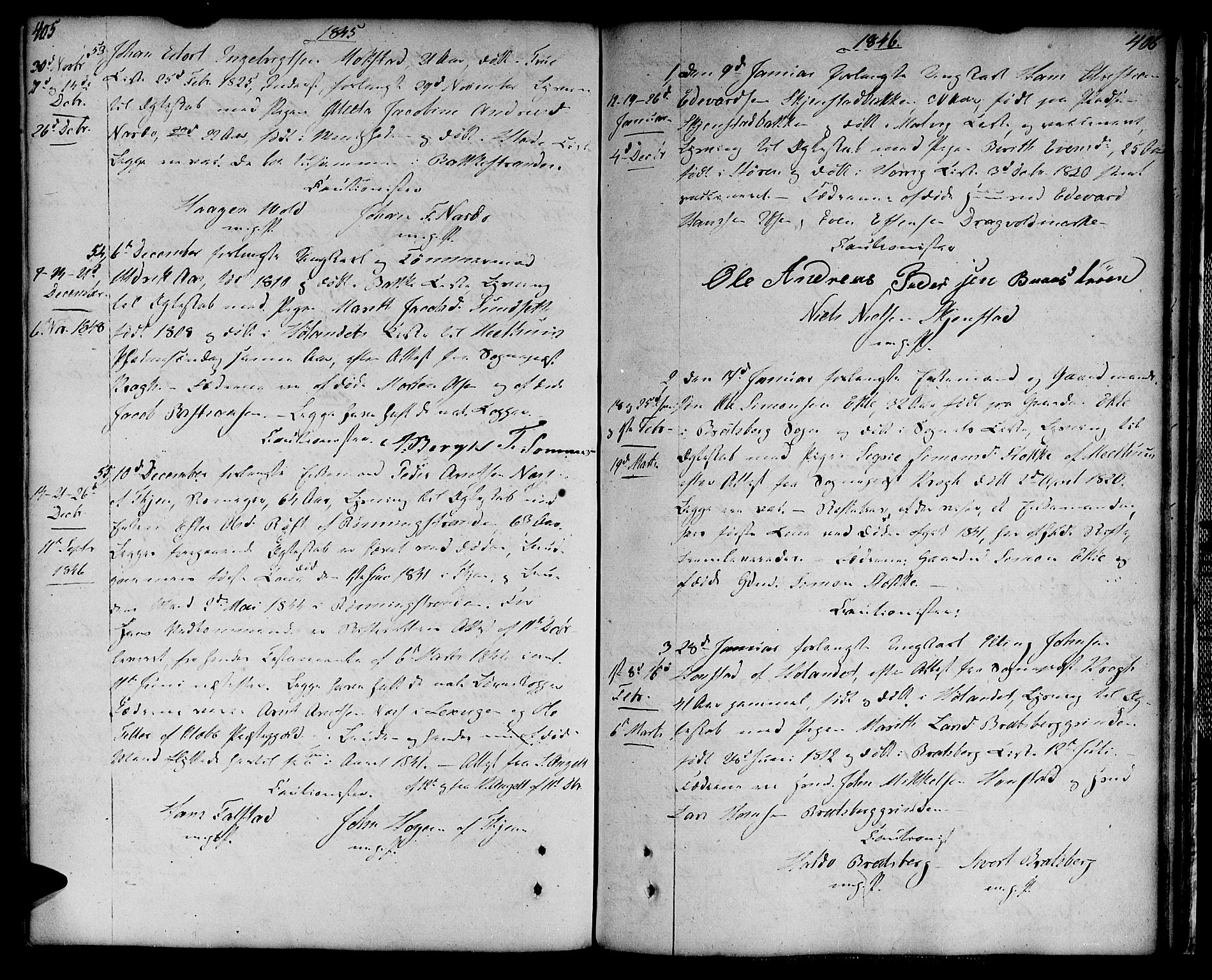 Ministerialprotokoller, klokkerbøker og fødselsregistre - Sør-Trøndelag, AV/SAT-A-1456/604/L0181: Parish register (official) no. 604A02, 1798-1817, p. 405-406