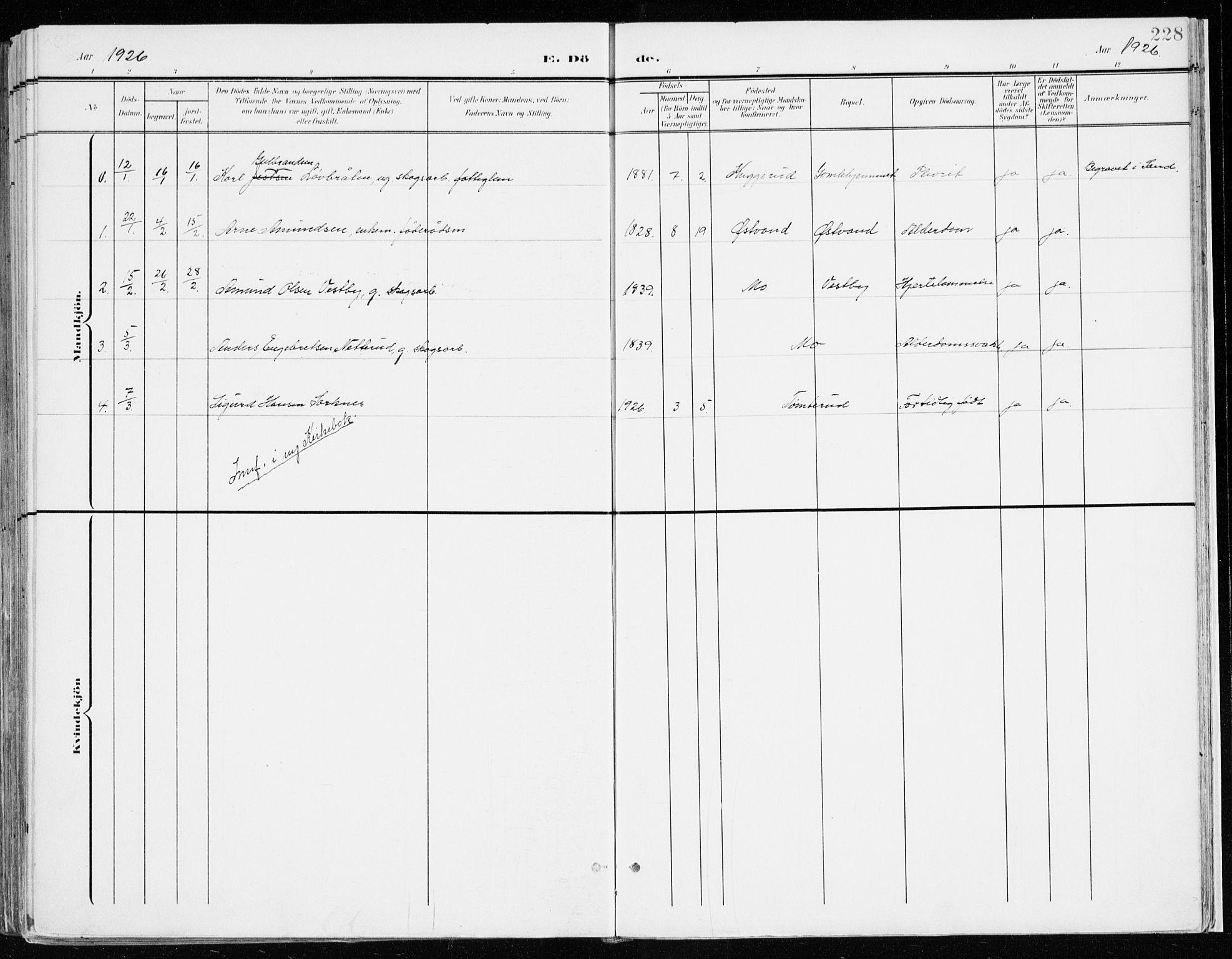 Nord-Odal prestekontor, SAH/PREST-032/H/Ha/Haa/L0009: Parish register (official) no. 9, 1902-1926, p. 228
