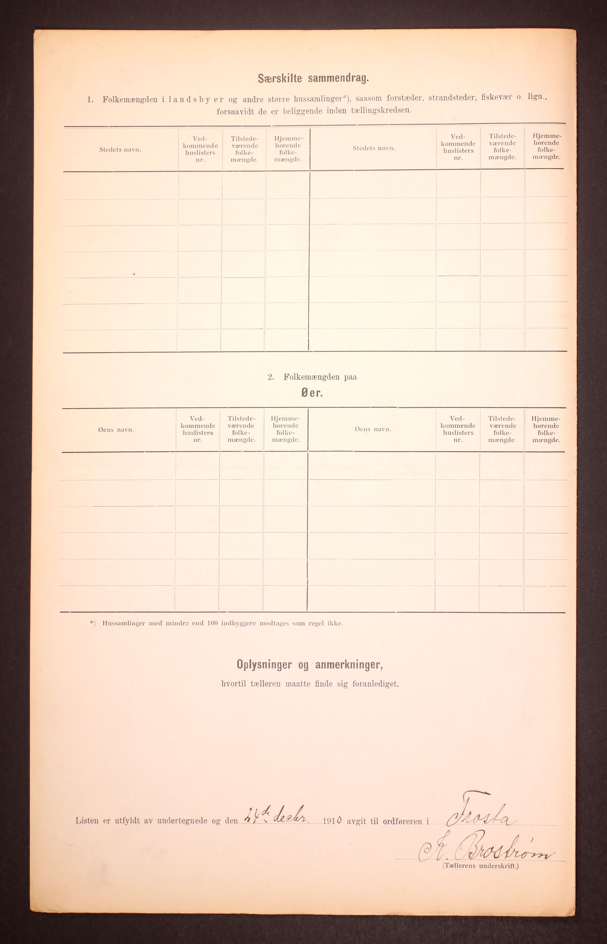 RA, 1910 census for Frosta, 1910, p. 6