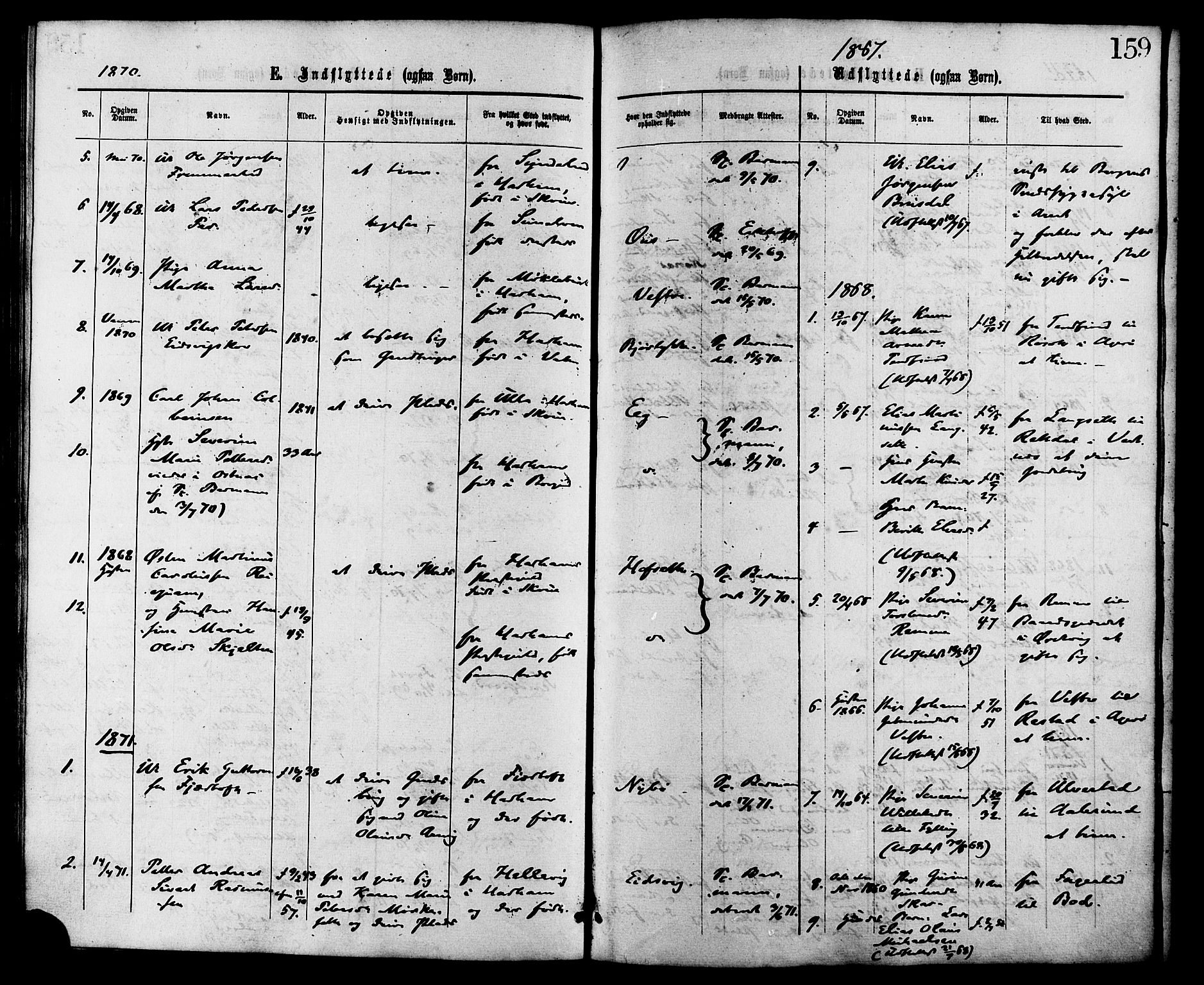 Ministerialprotokoller, klokkerbøker og fødselsregistre - Møre og Romsdal, AV/SAT-A-1454/525/L0373: Parish register (official) no. 525A03, 1864-1879, p. 159